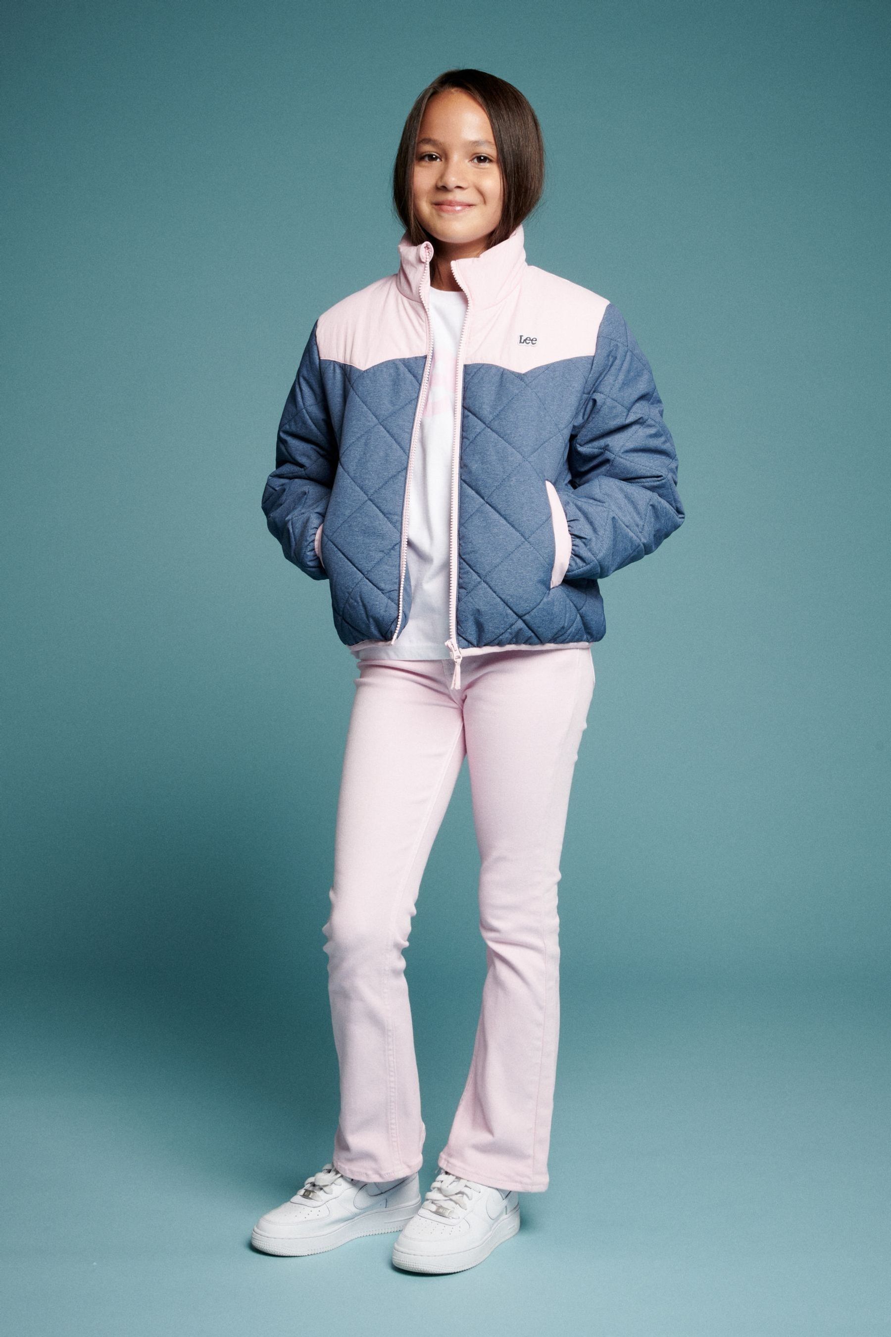 Buy Lee Girls Pink Denim Look Light Quilted Puffer Jacket from Next Luxembourg