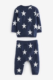 Navy Blue Star Knitted Baby 2 Piece Set (0mths-2yrs) - Image 5 of 6