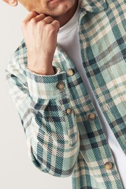 Green/Grey Twill Check Shacket - Image 4 of 9