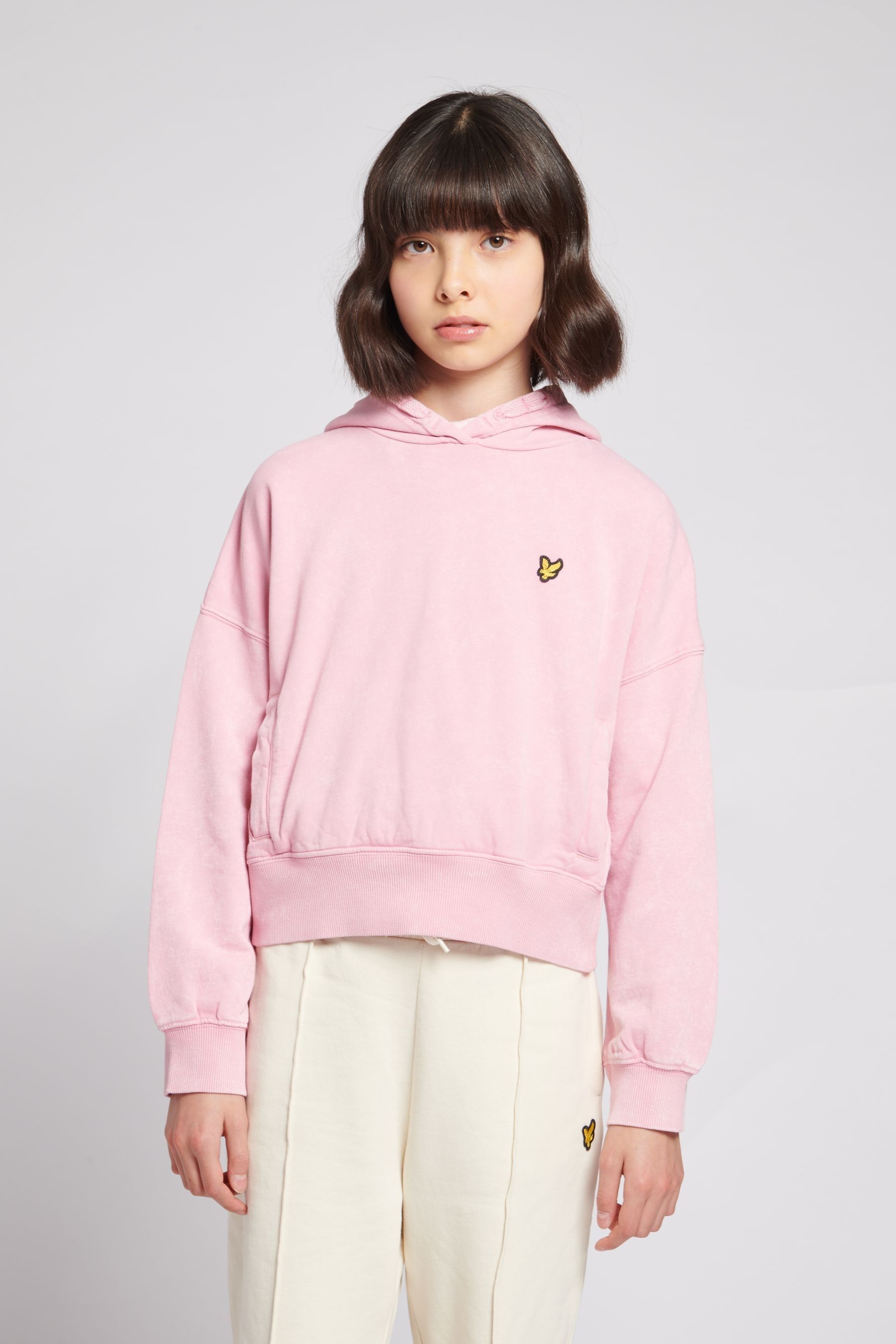 Lyle and scott pink hoodie discount