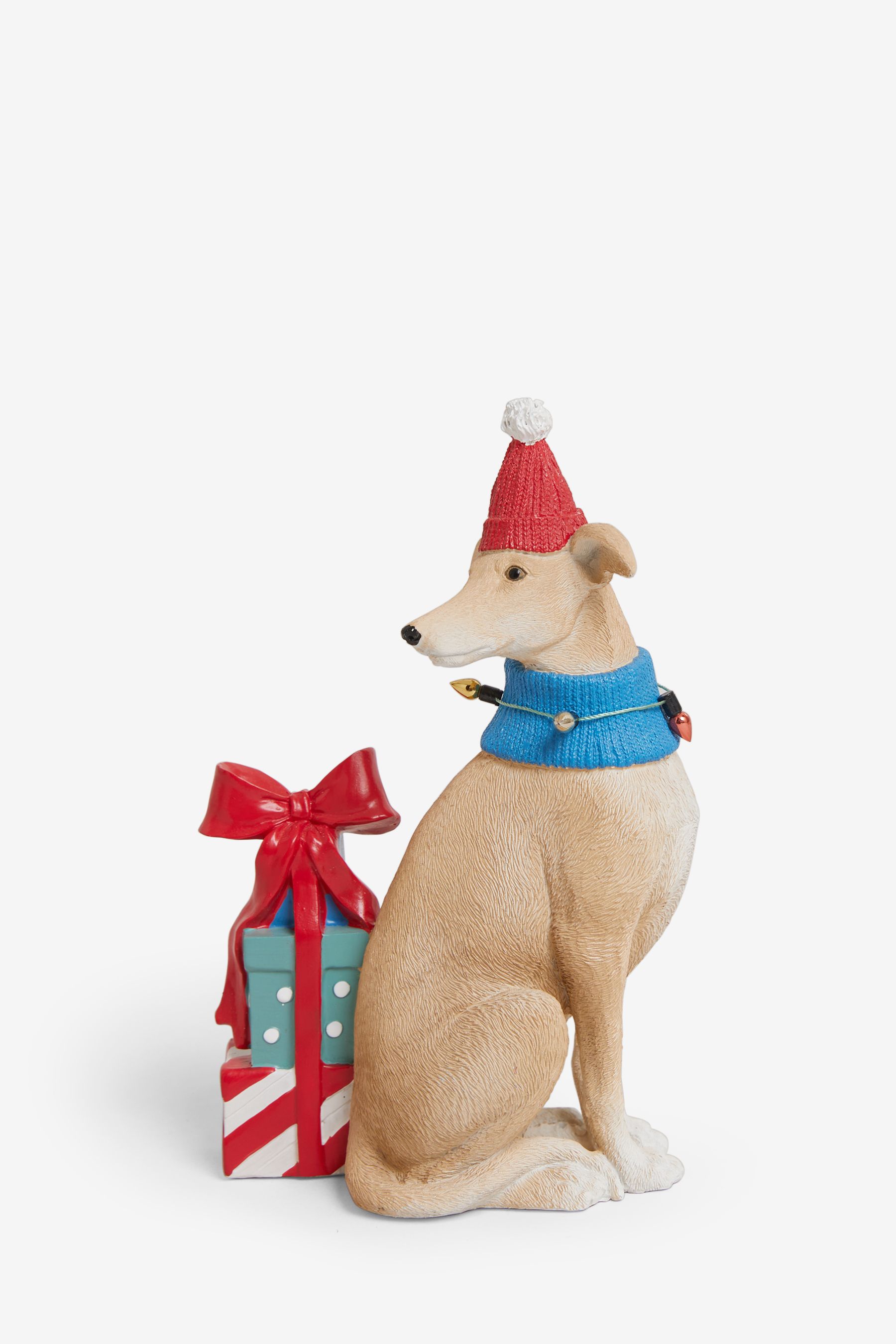Buy Brown Resin Whippet Christmas Decoration from Next Luxembourg