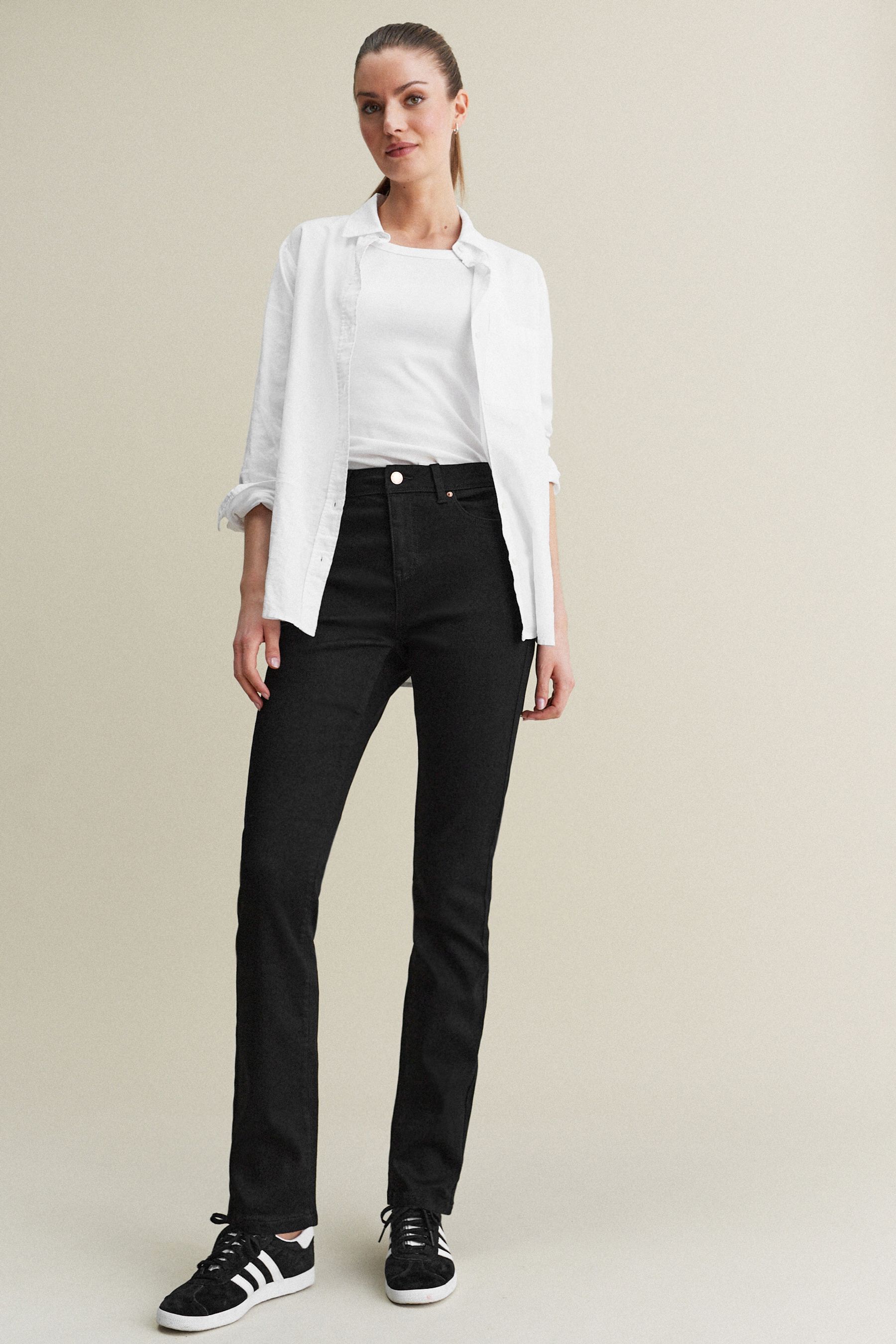 Next jeans black top