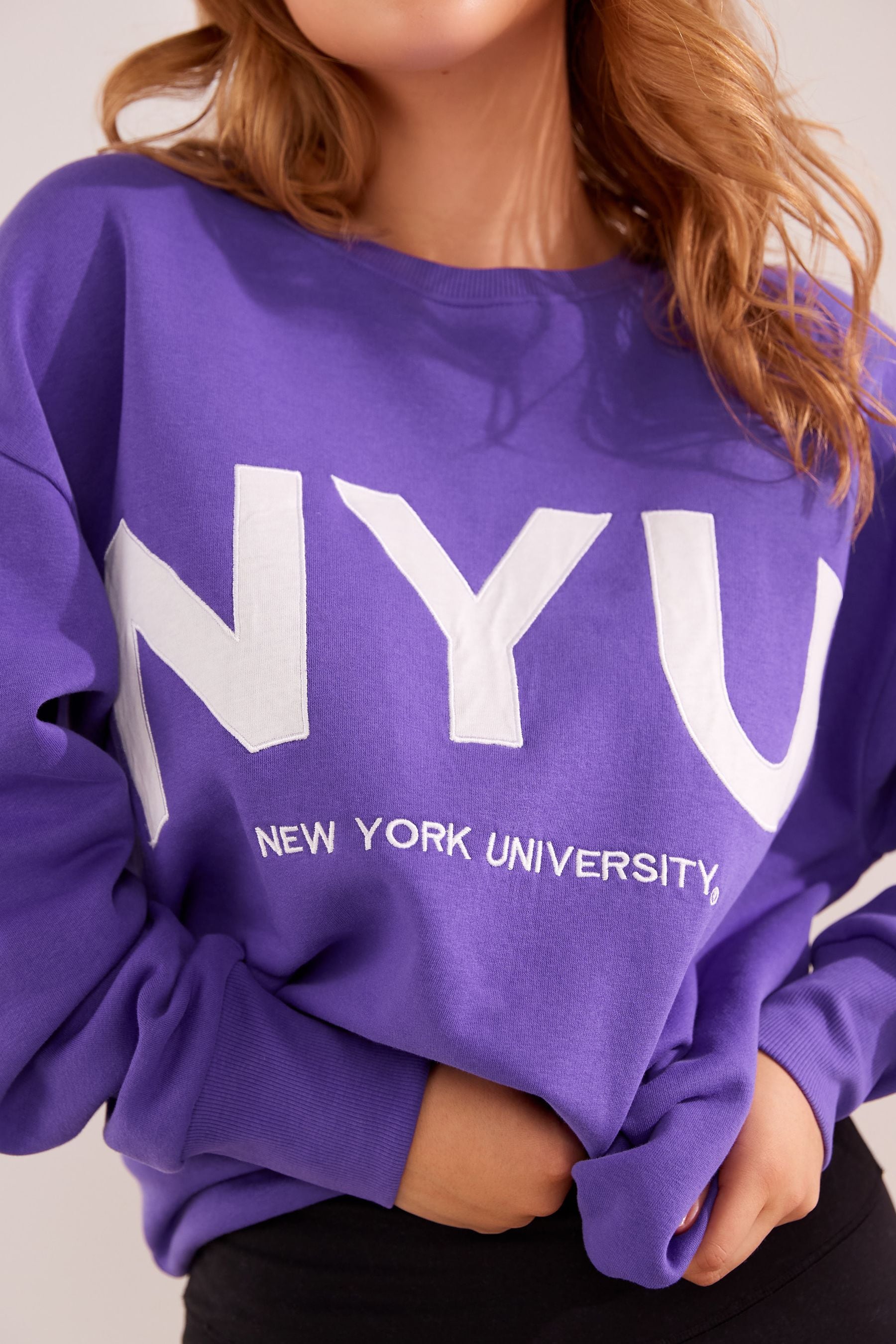 Nyu sweatshirt womens 2025