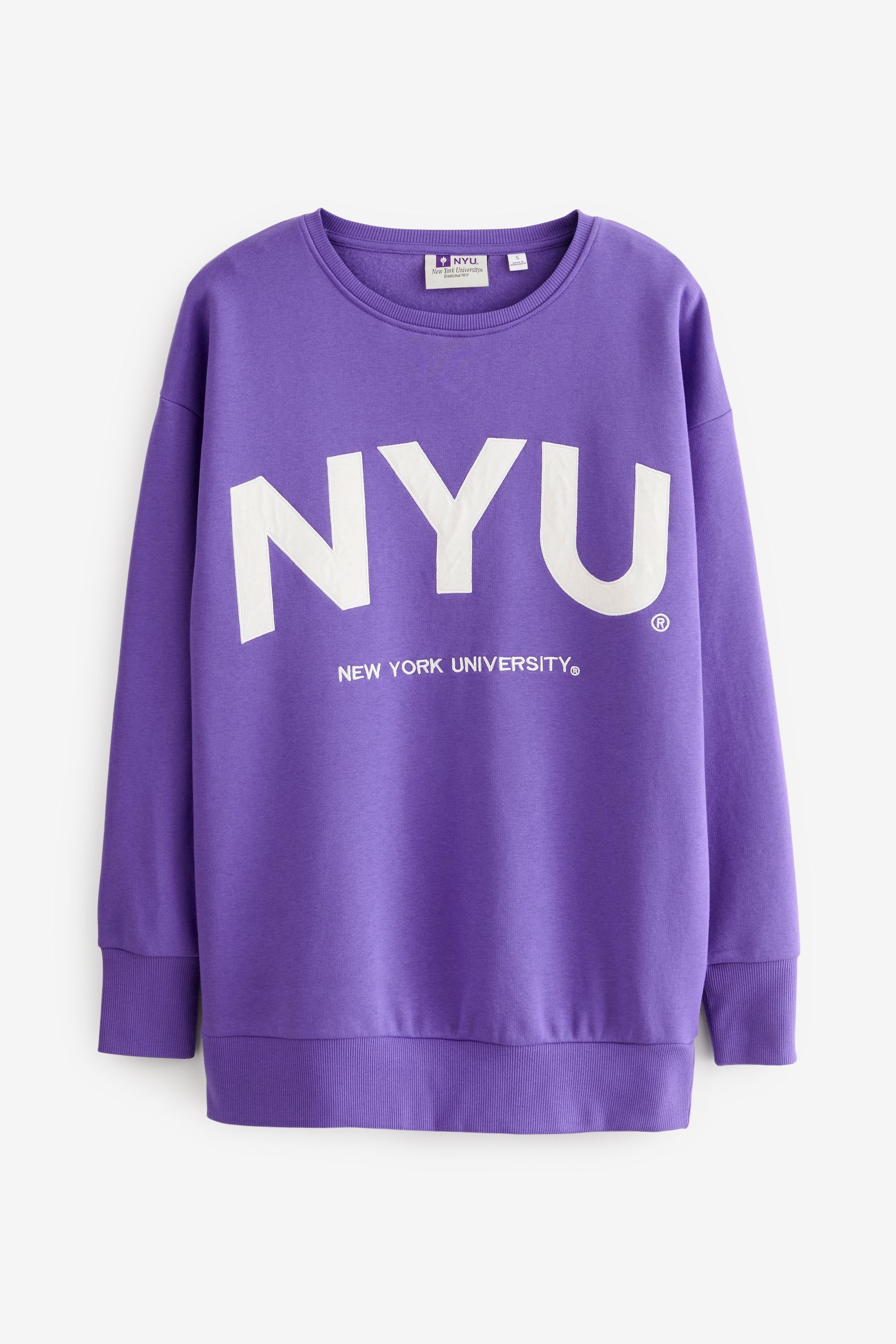 Buy Violet Purple NYU Graphic Sweatshirt from Next Luxembourg