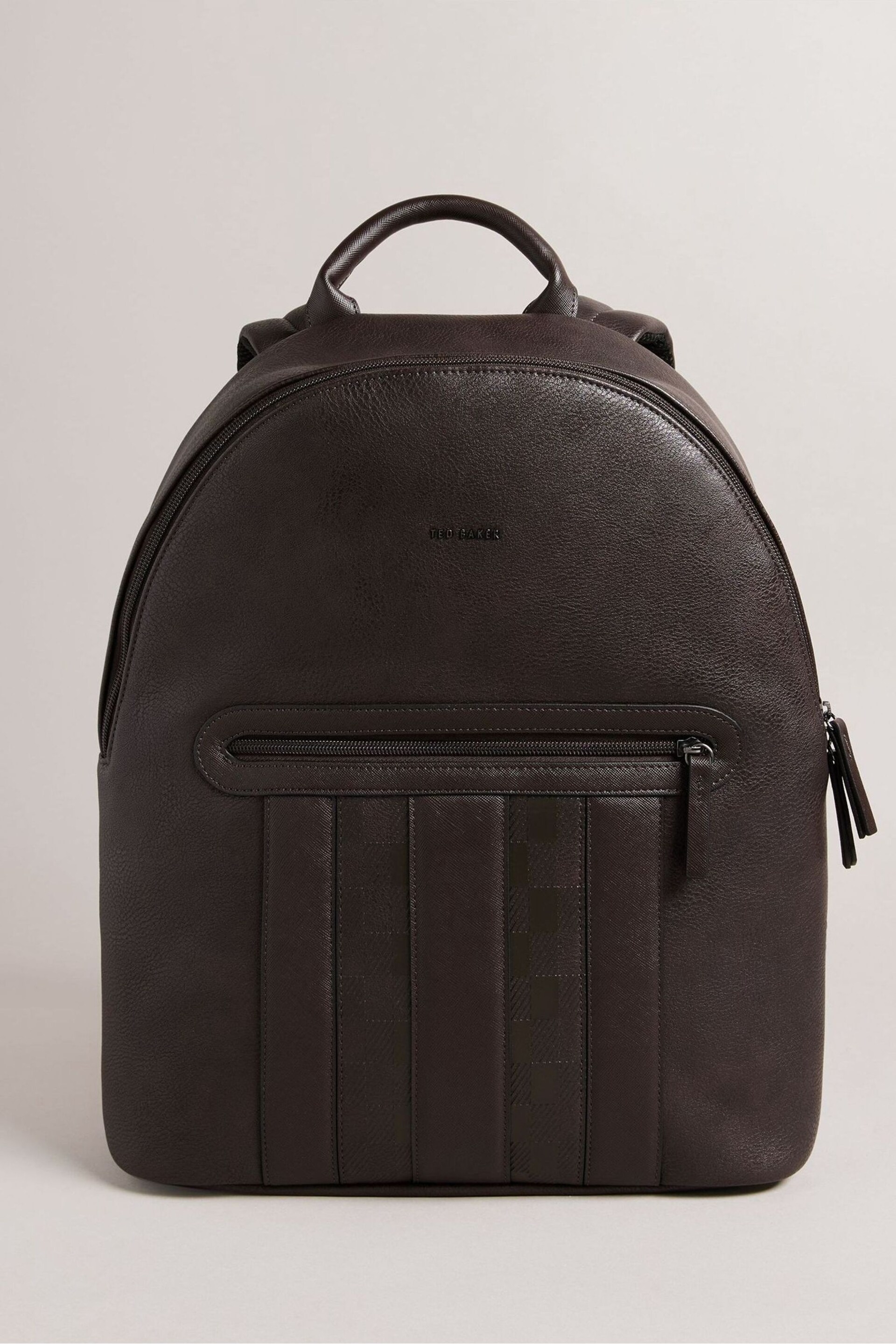 Ted Baker Brown Waynor House Check PU Backpack - Image 1 of 4