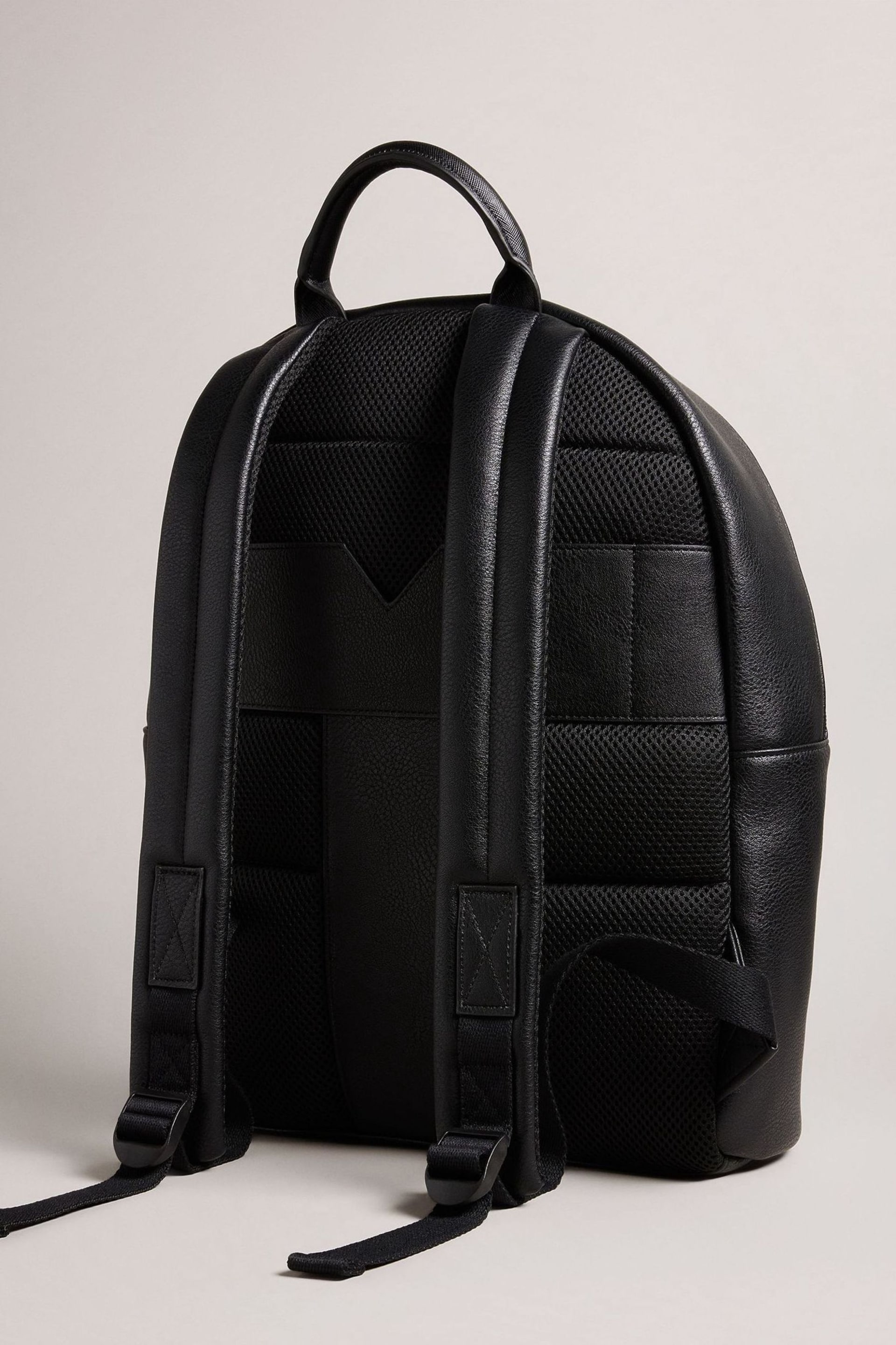 Ted Baker Black Waynor House Check PU Backpack - Image 2 of 5