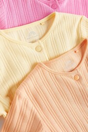 Pink/Yellow 3 Pack Baby Sleepsuits (0mths-3yrs) - Image 3 of 8