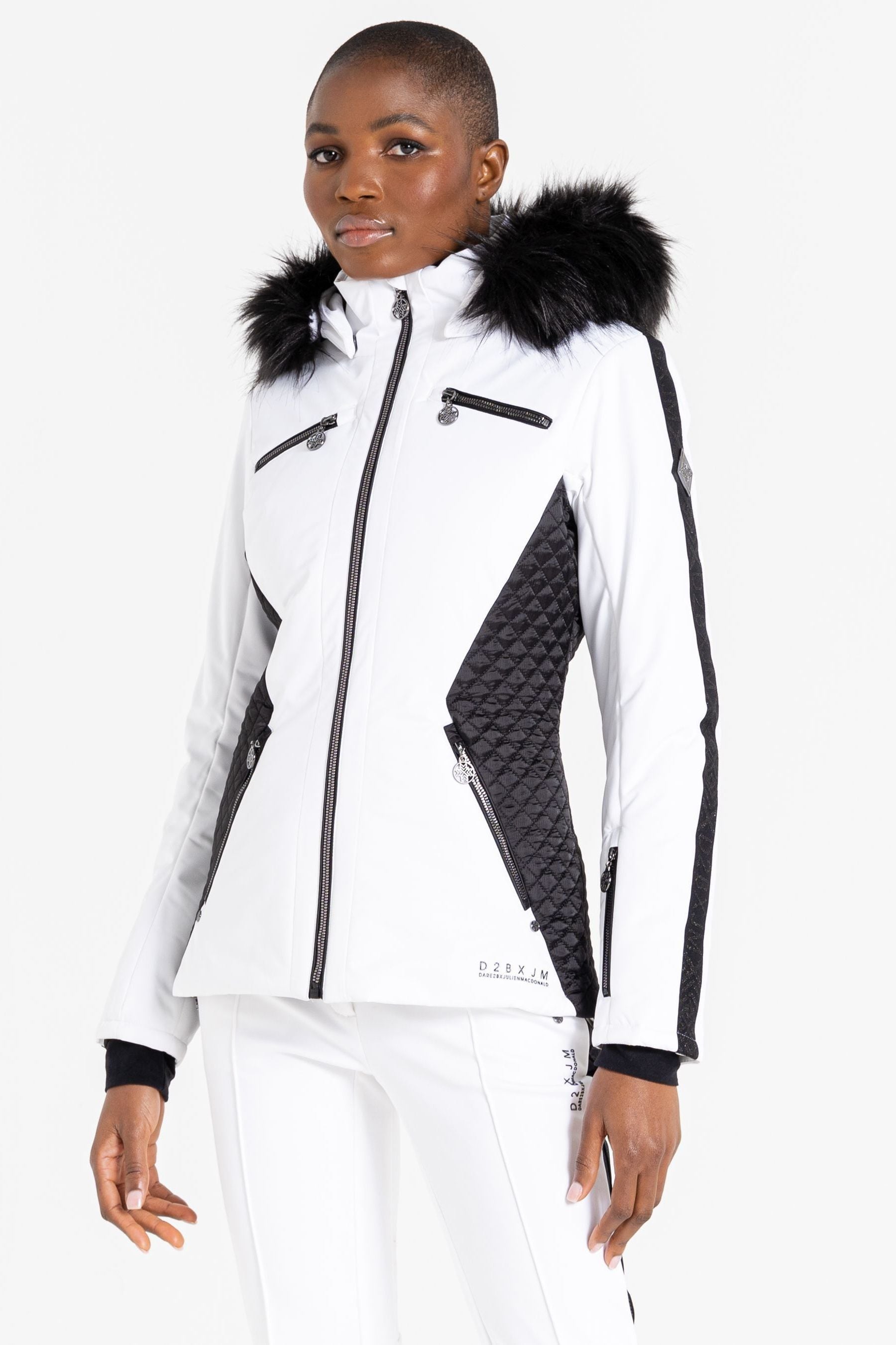 Buy Dare 2b Julien Macdonald White Mastery Waterproof Ski Jacket from Next Luxembourg