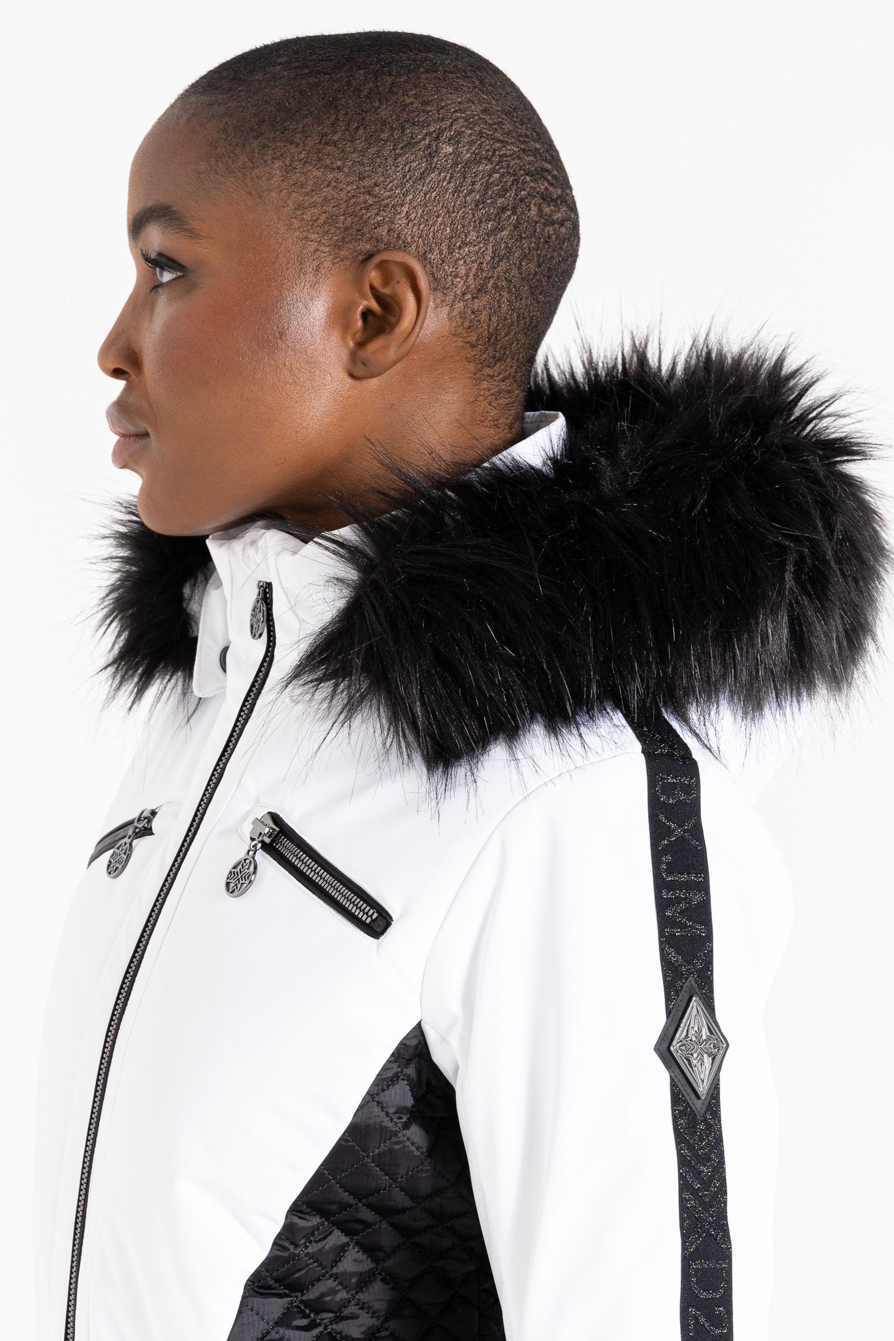 Buy Dare 2b Julien Macdonald White Mastery Waterproof Ski Jacket from Next Luxembourg