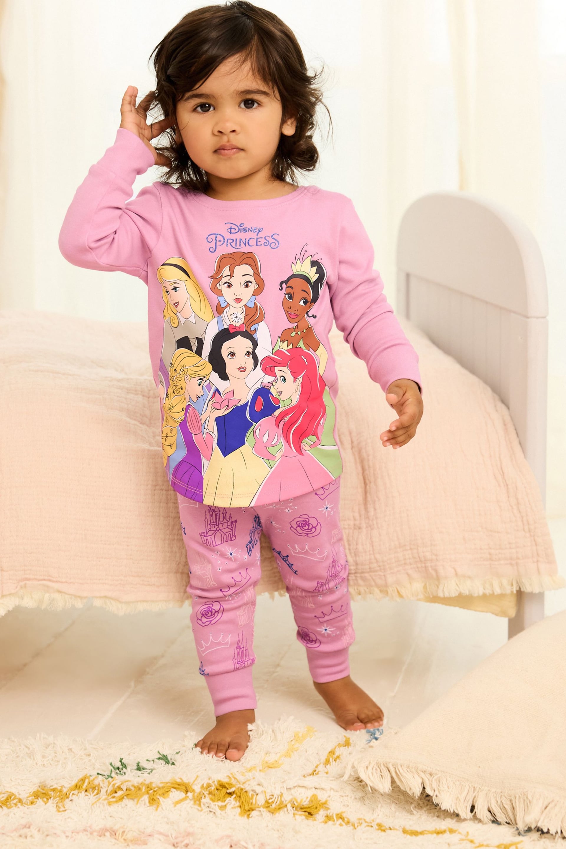 Purple Disney Princesses Pyjamas (9mths-10yrs) - Image 1 of 7
