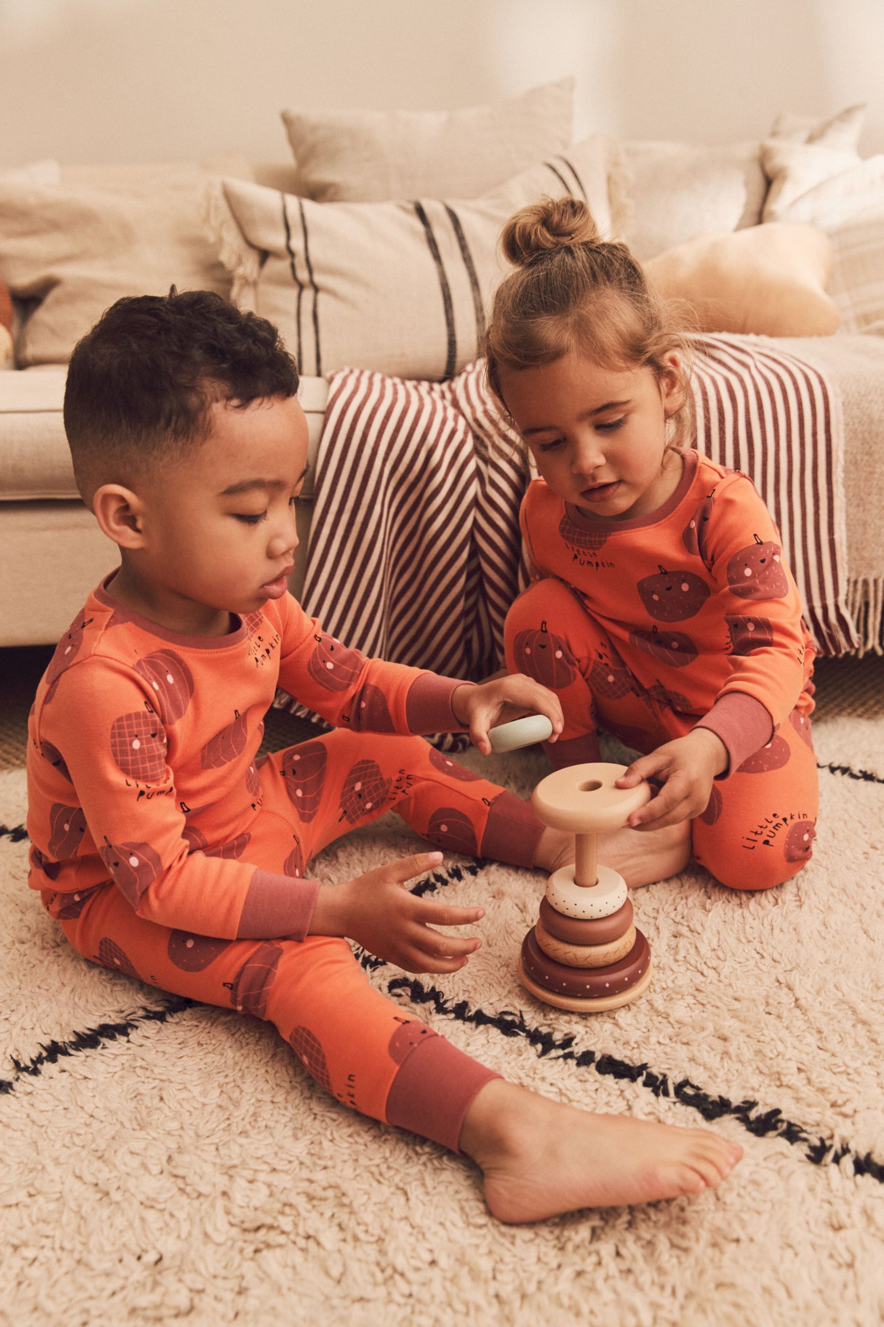Buy Orange Pumpkin Halloween Pyjamas 9mths 12yrs from Next Luxembourg