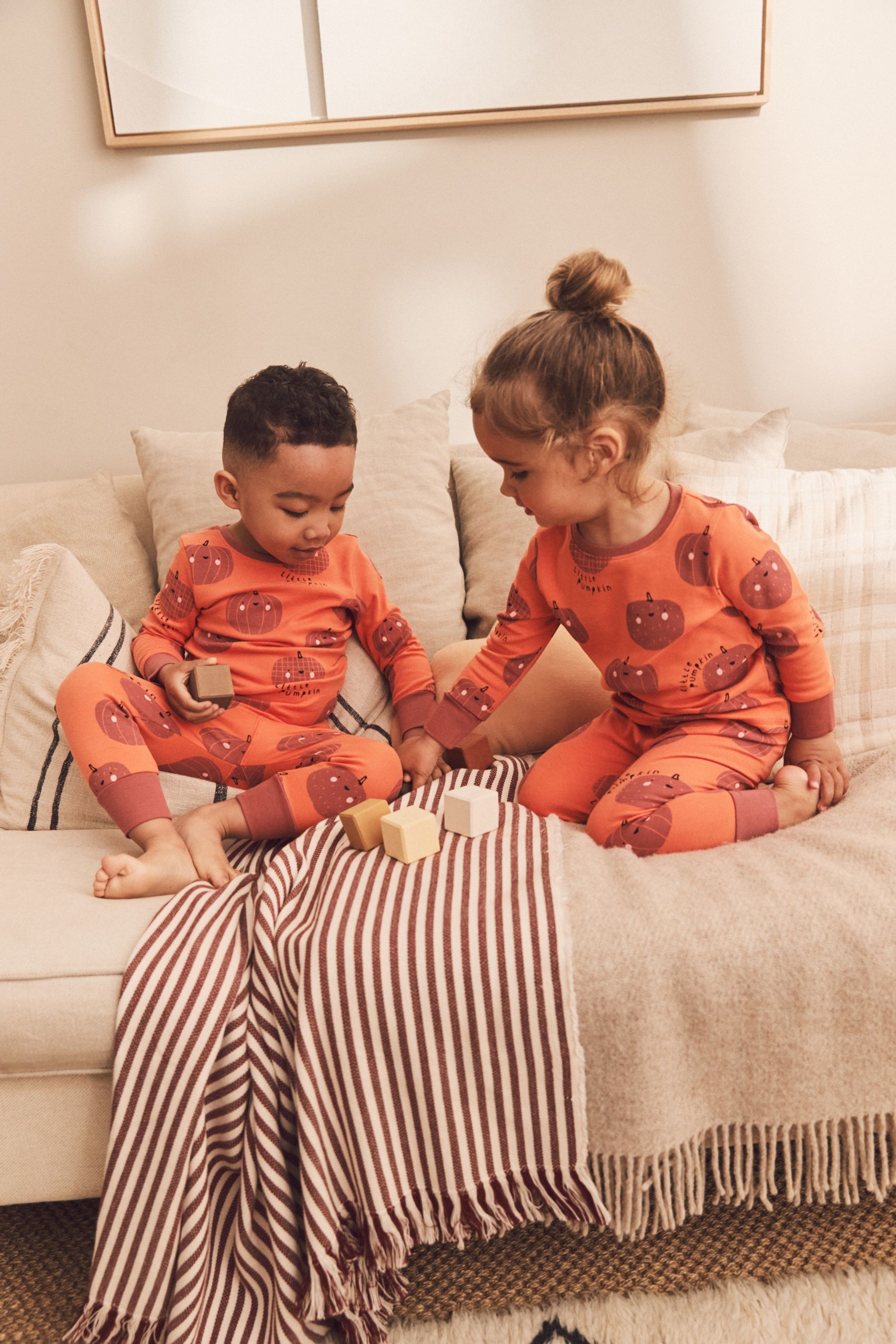 Buy Orange Pumpkin Halloween Pyjamas 9mths 12yrs from Next Luxembourg