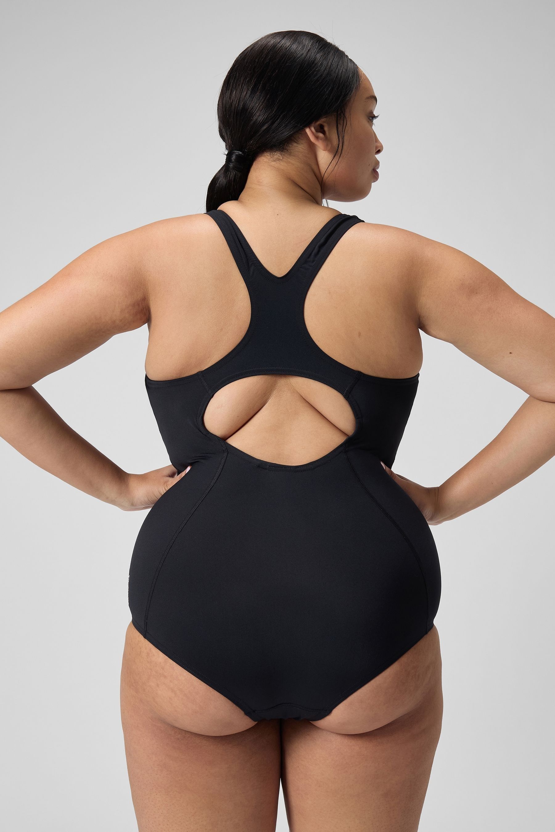 Speedo Black Plus Size Womens ECO Endurance Medalist Swimsuit
