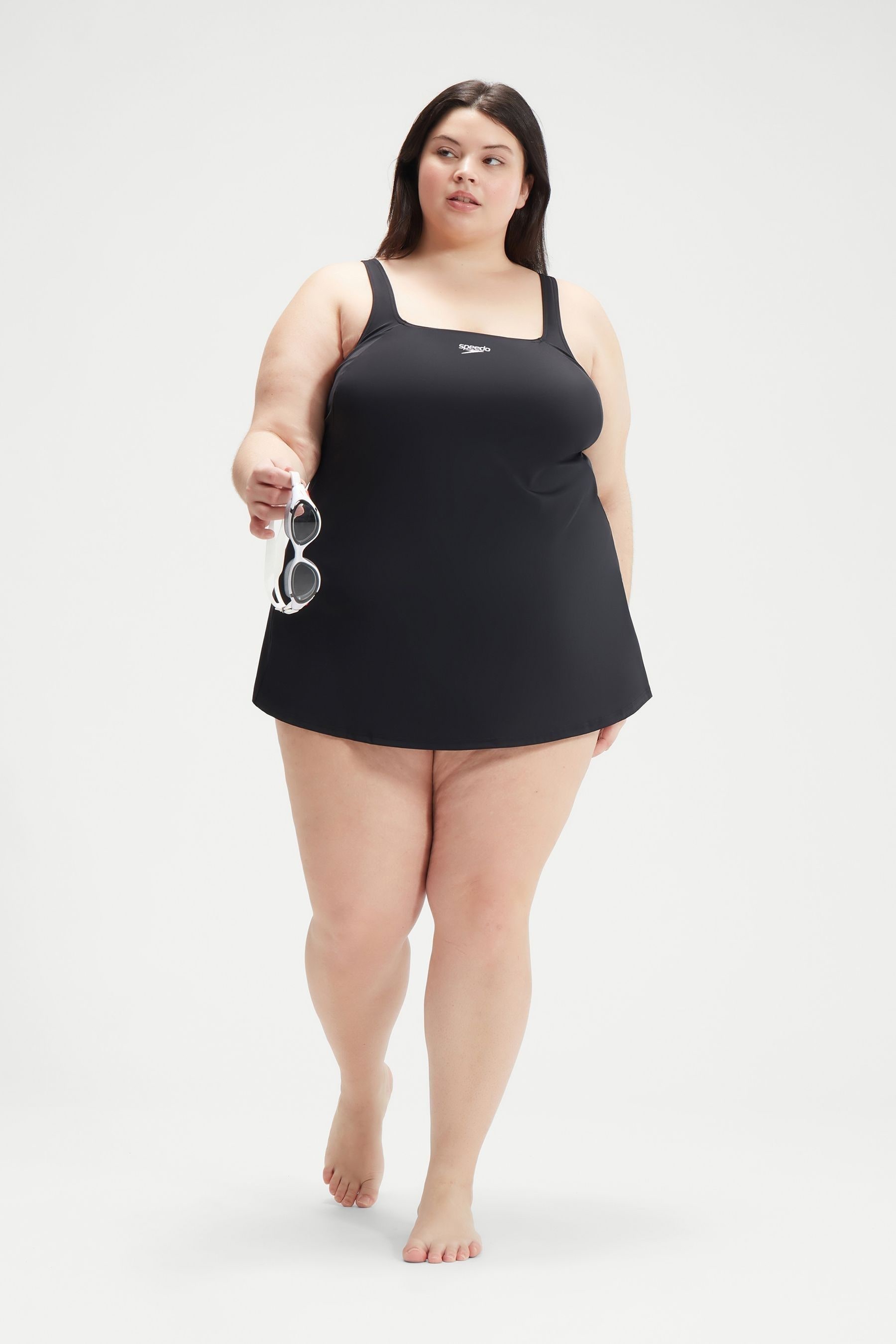 Buy Speedo Black Plus Size Womens Swim Dress from the Next UK online shop