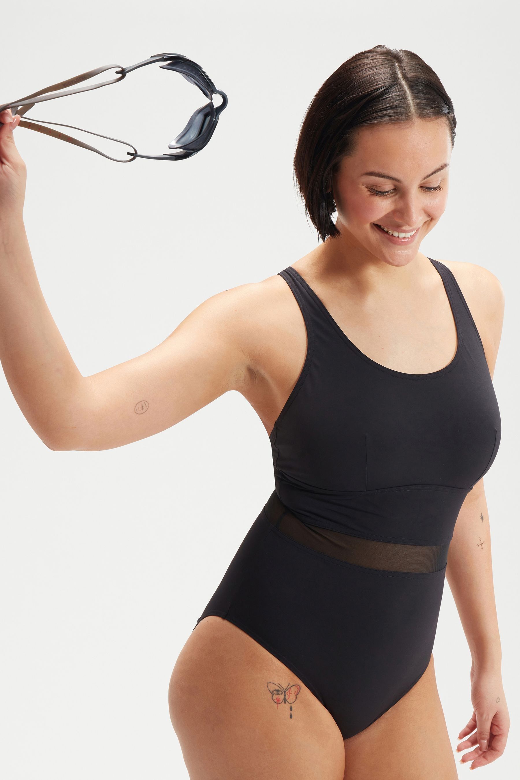 Buy Speedo Womens Shaping Lunia Glow Black Swimsuit from Next Luxembourg