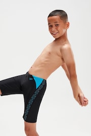 Speedo Boys Hyper Boom Logo Splice Black Jammer - Image 4 of 10