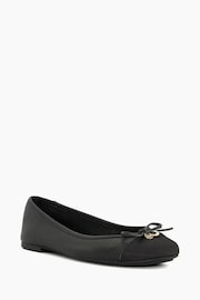 Dune London Black Hallo Charm Trim Ballet Shoes - Image 3 of 6