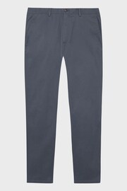 Reiss Airforce Blue Pitch Slim Fit Washed Cotton Blend Chinos - Image 2 of 6