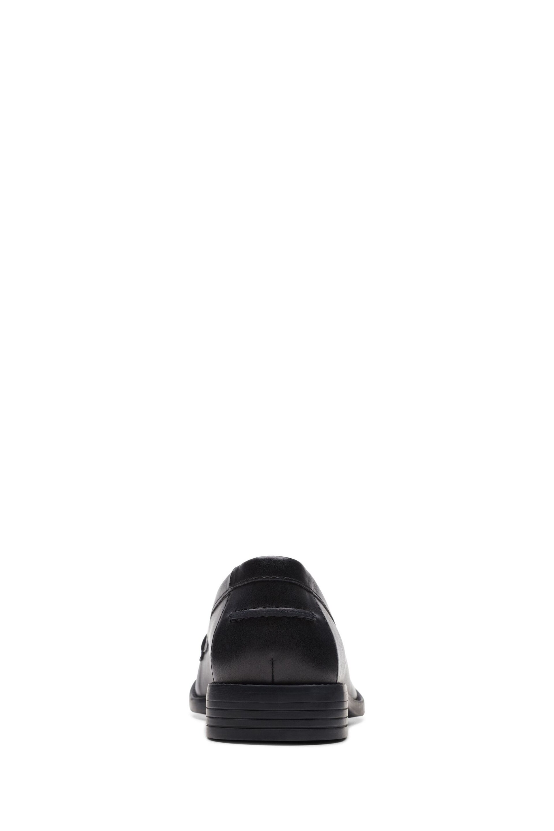 Clarks Black Standard Fit (F) Leather Loafer Shoes - Image 5 of 7