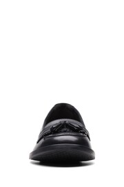 Clarks Black Standard Fit (F) Leather Loafer Shoes - Image 6 of 7