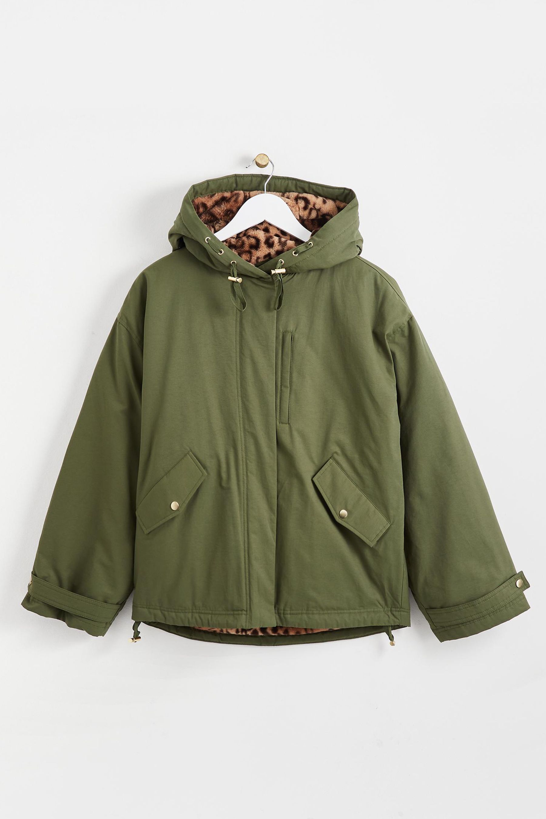 Oliver bonas green coat on sale