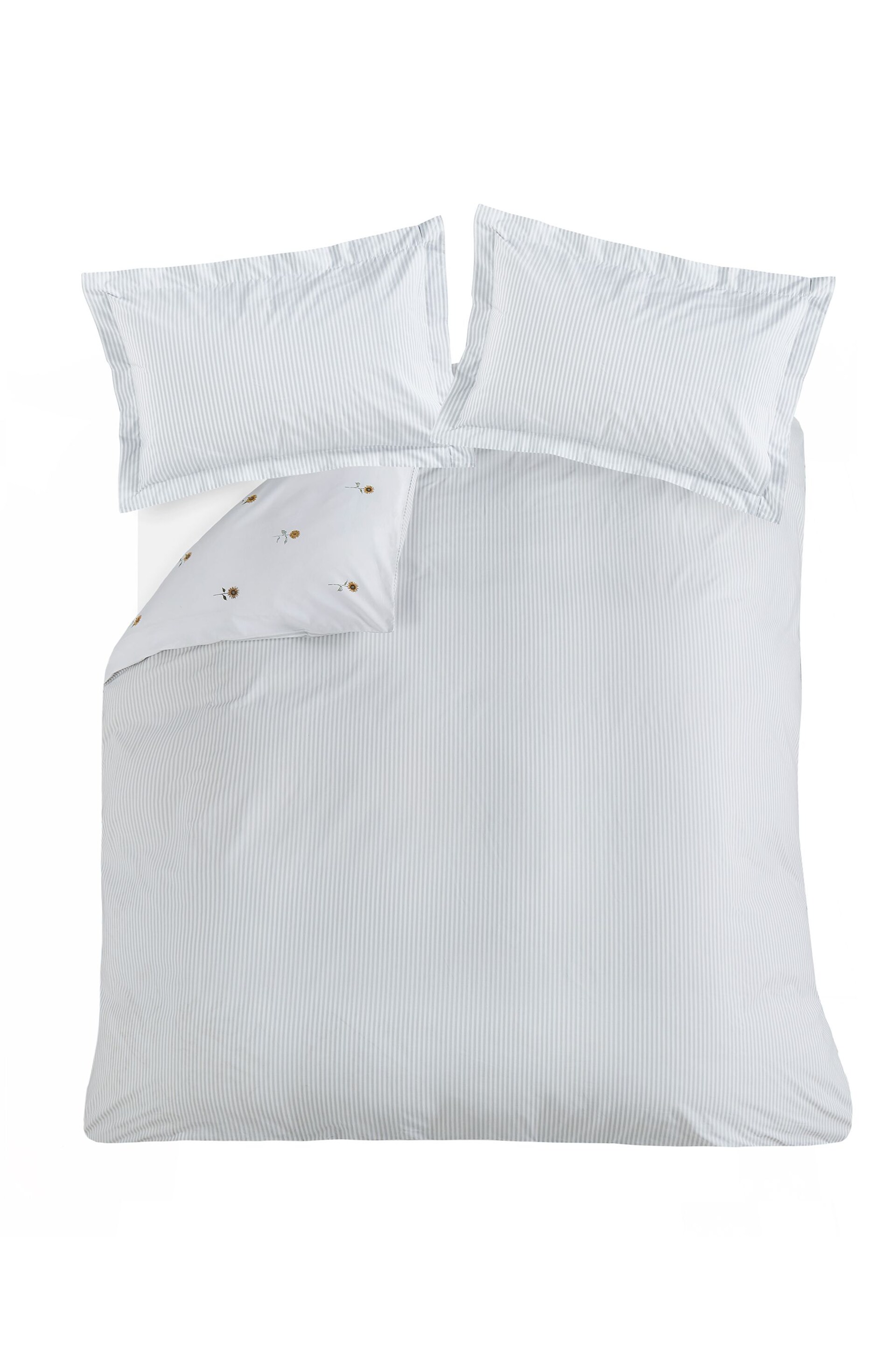 Sophie Allport White Sunflowers Duvet Cover and Pillowcase Set - Image 4 of 6