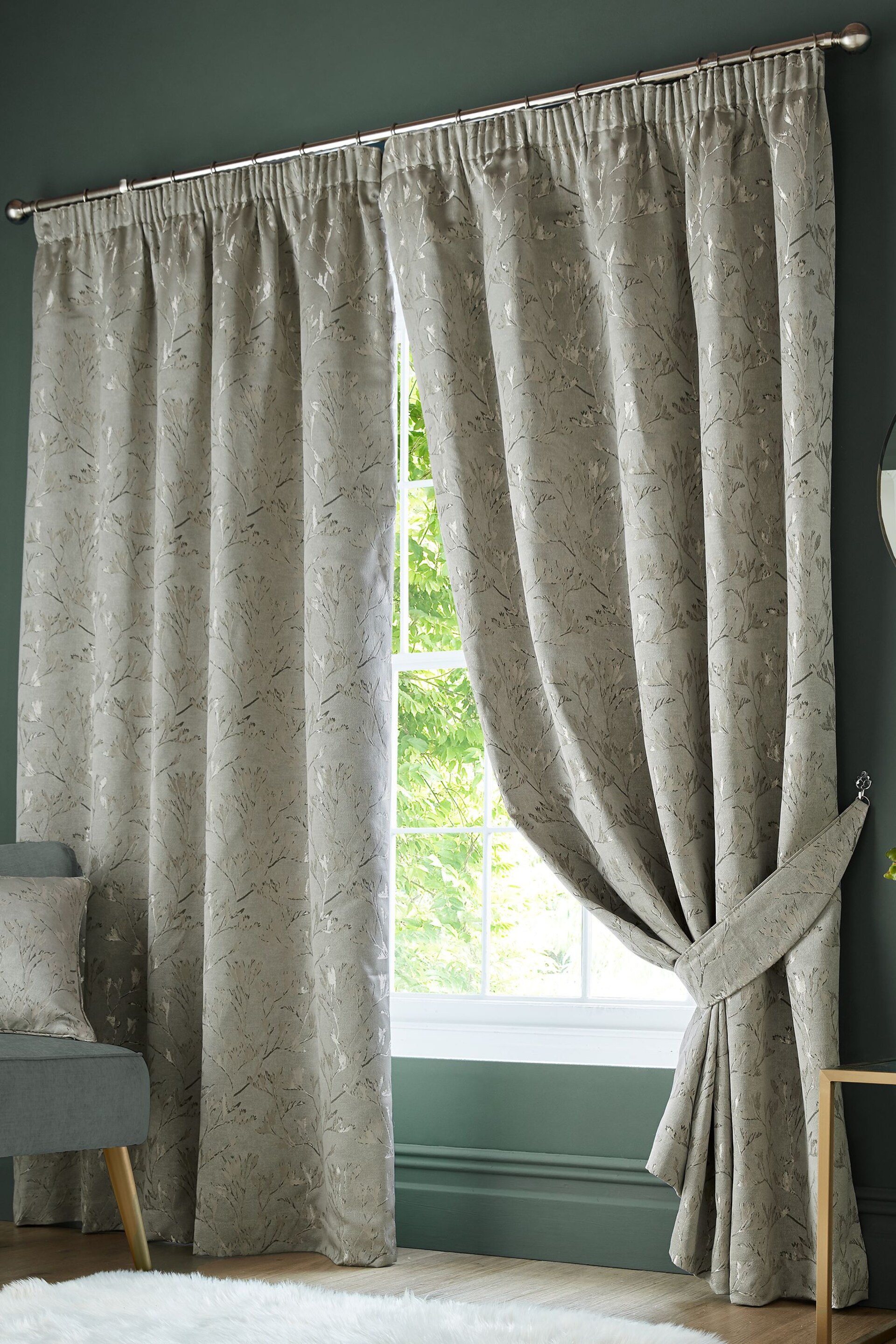 Ashley Wilde Neutral Hertford Eyelet Curtains - Image 1 of 2