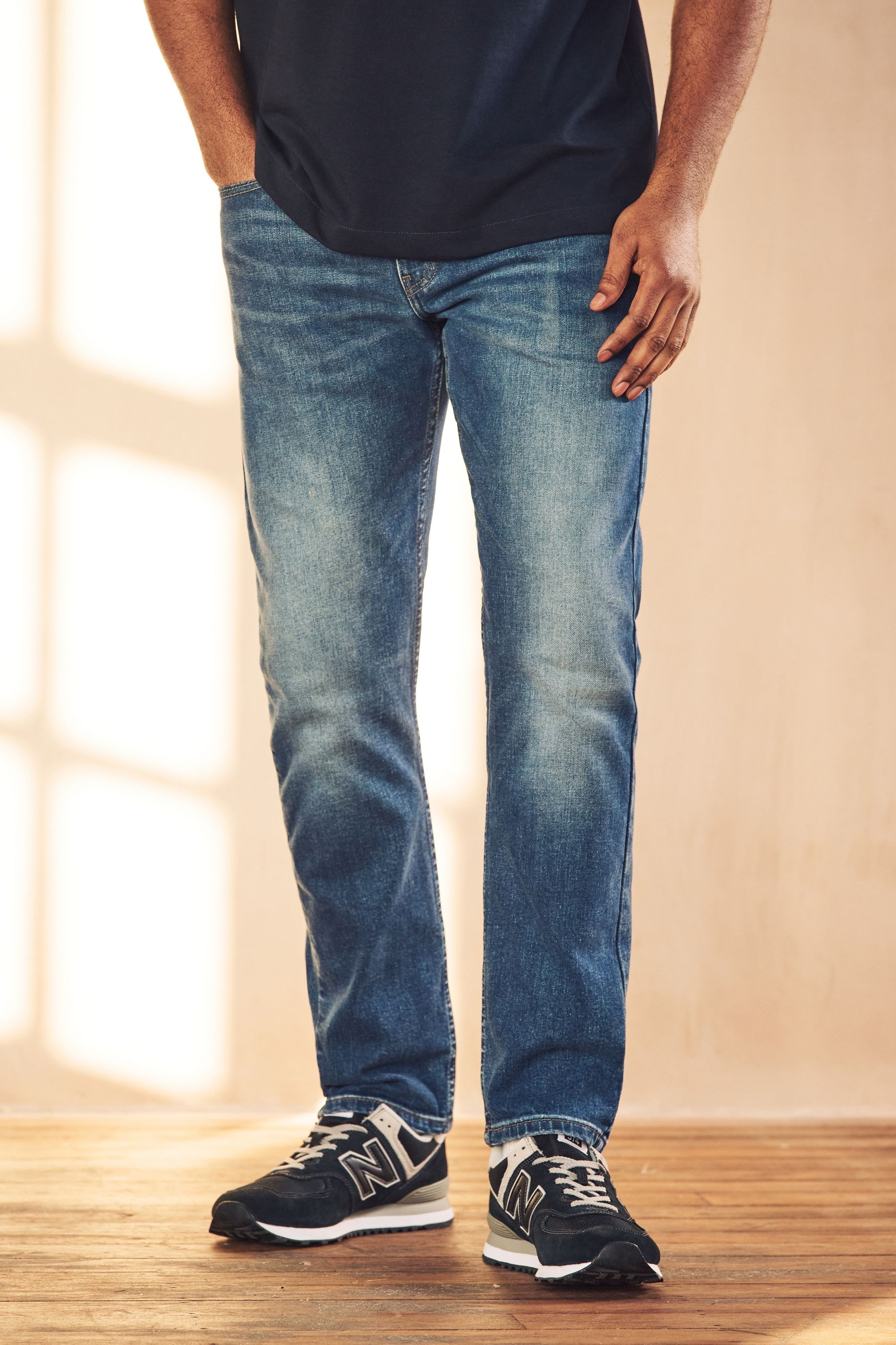 Next mens tapered jeans sales