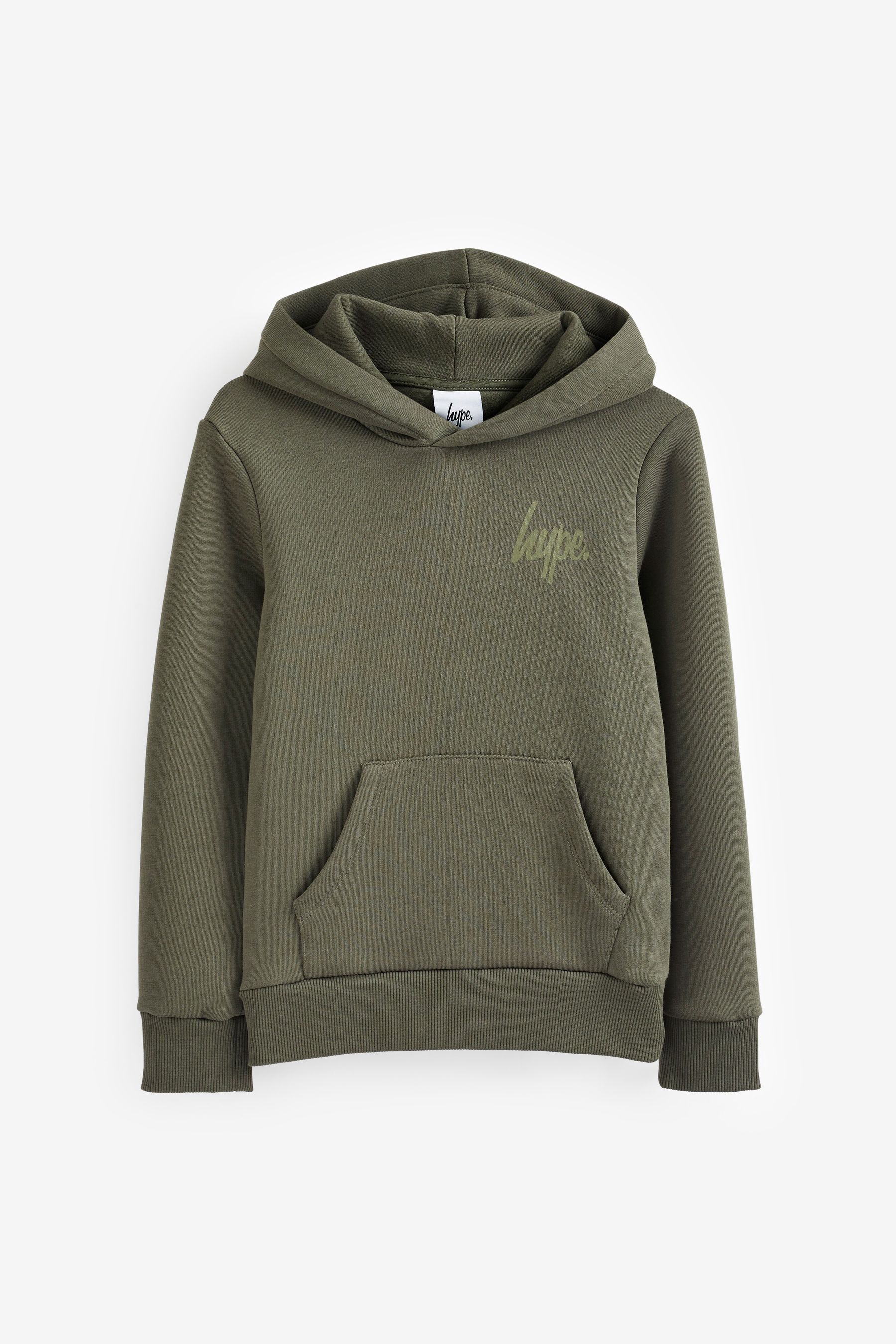 Buy Hype. Kids Script Hoodie Joggers Khaki Green Tracksuit from Next Luxembourg