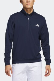 adidas Golf Elevated 1/4-Zip Black Sweatshirt - Image 2 of 7
