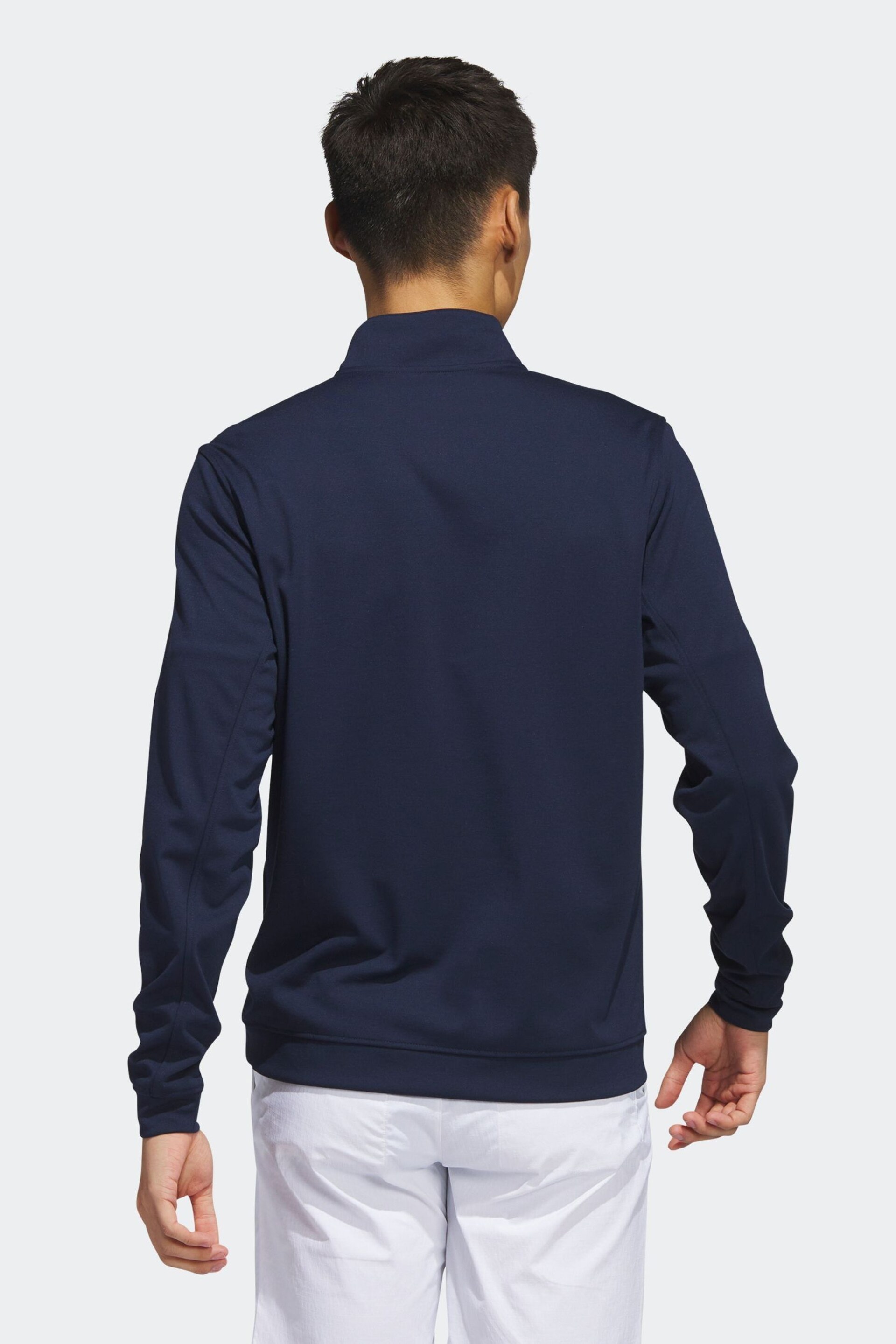 adidas Golf Elevated 1/4-Zip Black Sweatshirt - Image 3 of 7