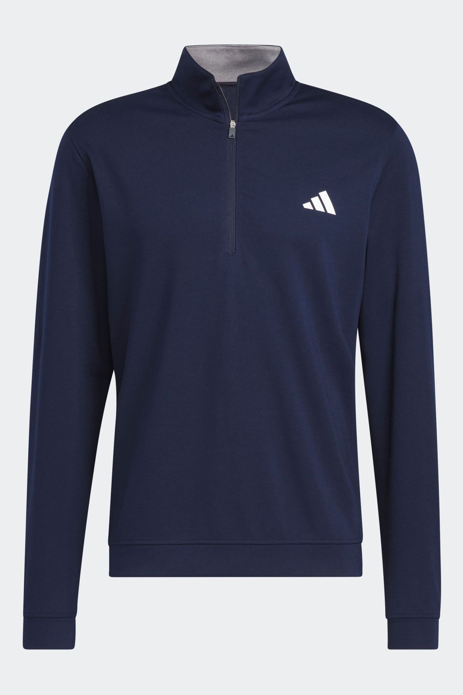 adidas Golf Elevated 1/4-Zip Black Sweatshirt - Image 7 of 7