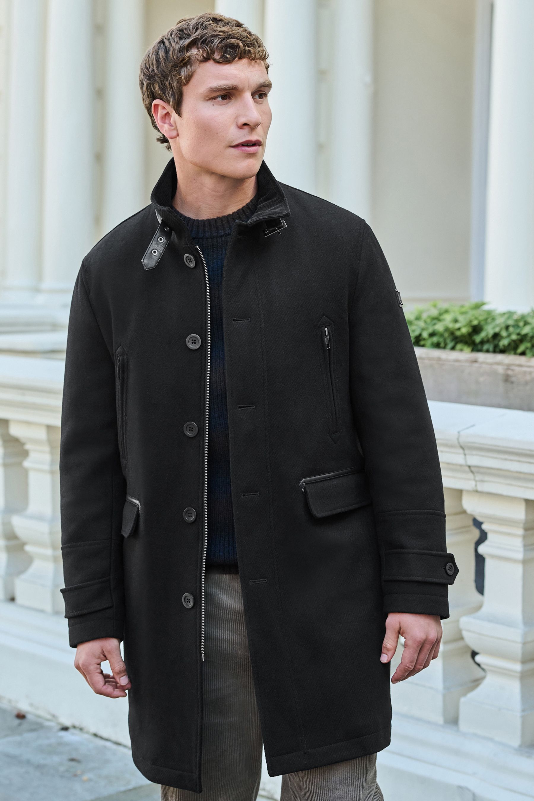 Funnel pea coat store