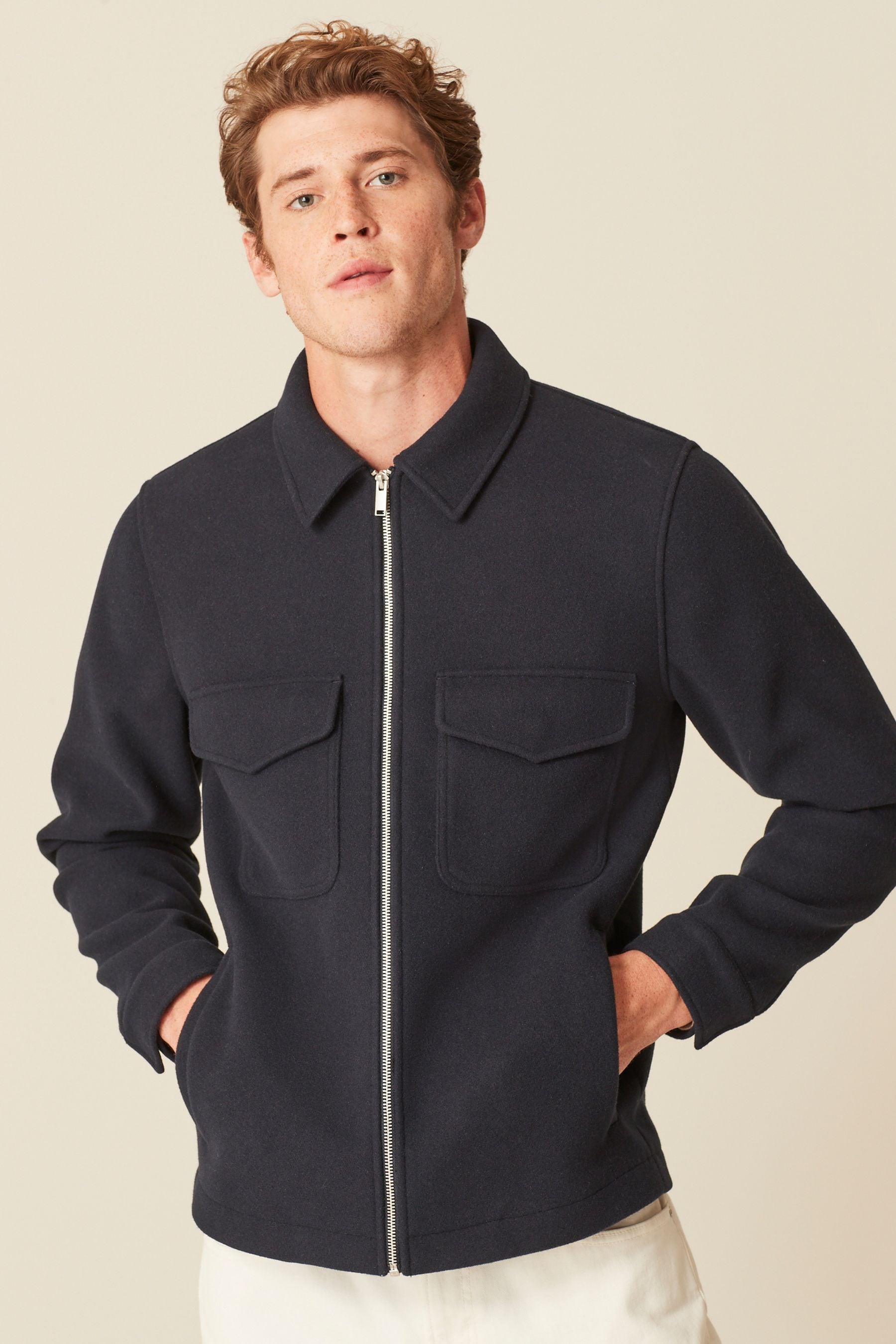 Navy trucker jacket clearance