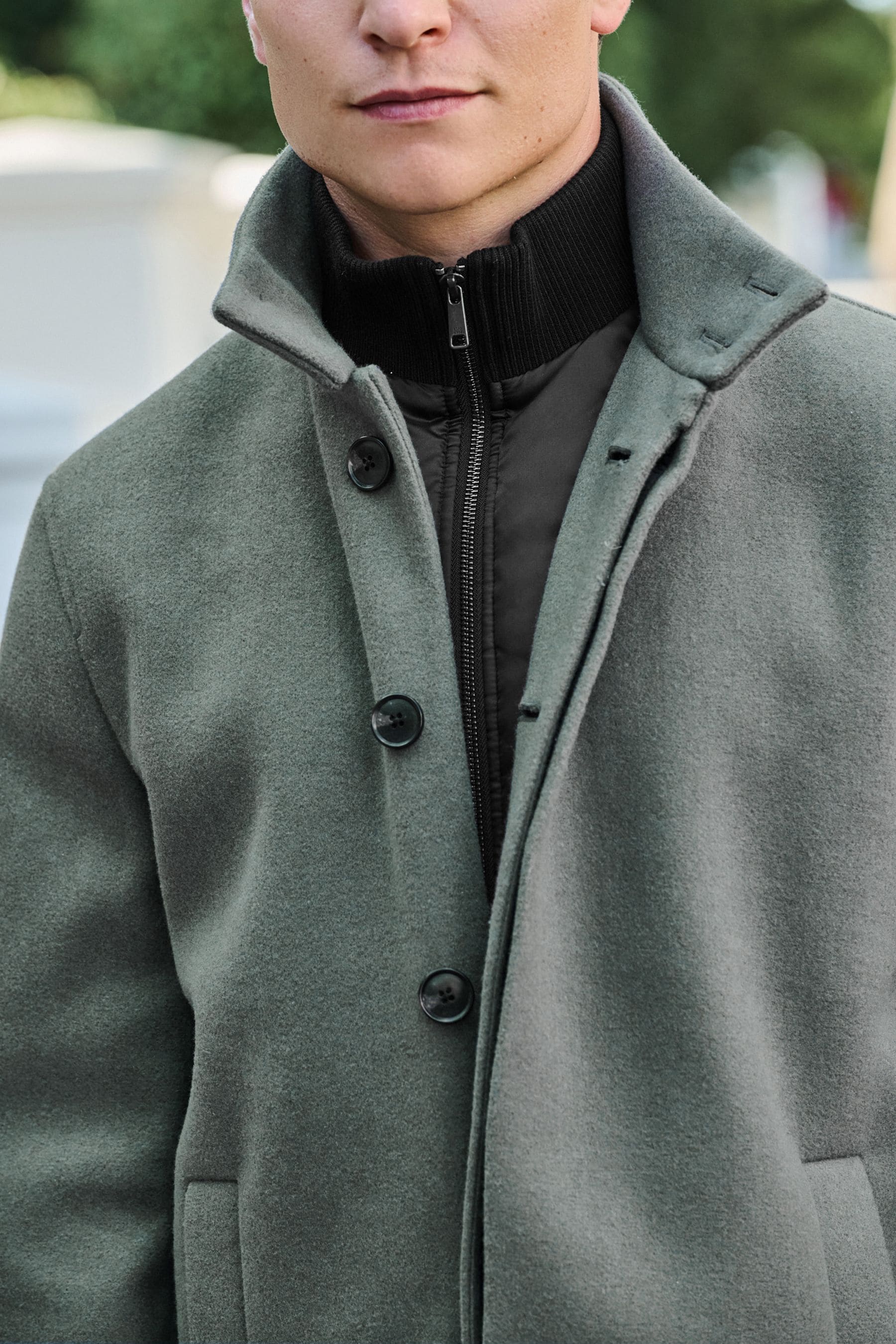 Next mens funnel neck coat outlet