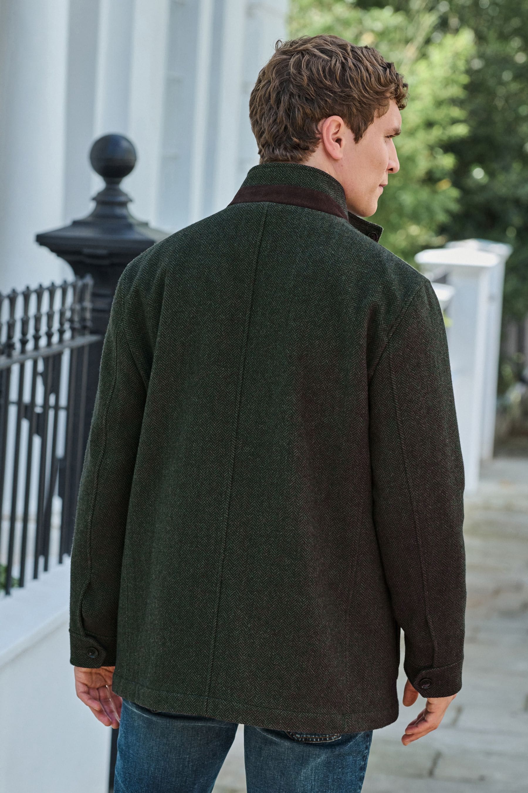 Next mens funnel neck coat shop