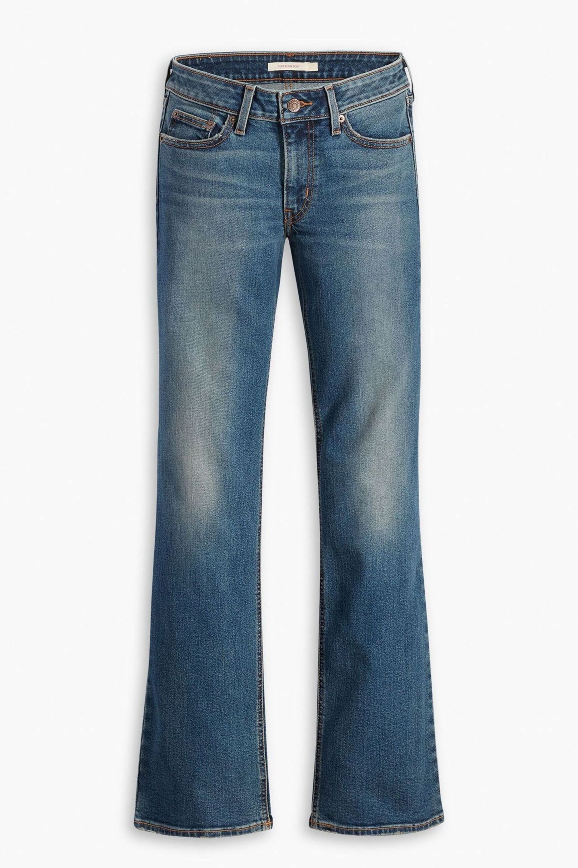 Levi's® Dark Blue Super Low Bootcut Jeans - Image 4 of 4