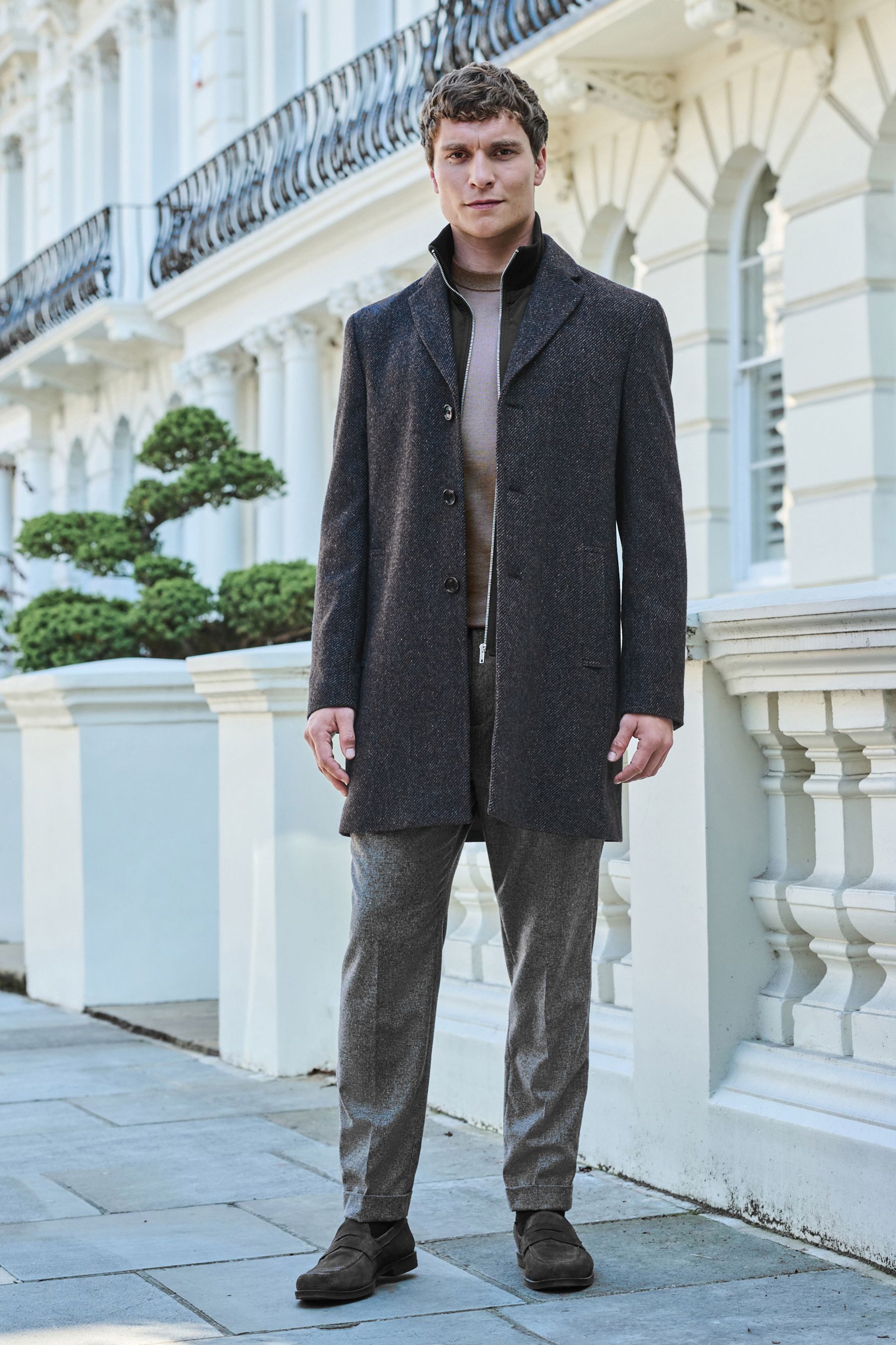 Mens navy overcoat uk sale