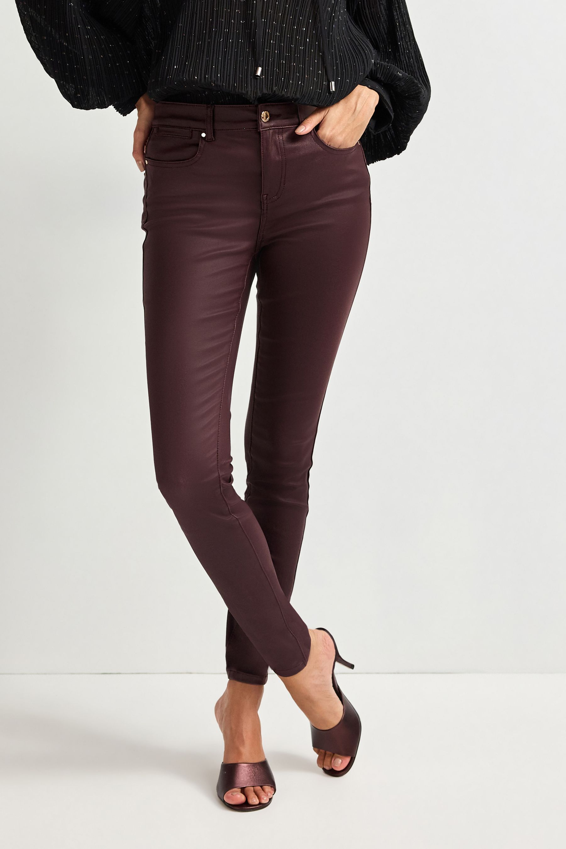 Jean skinny rouge top