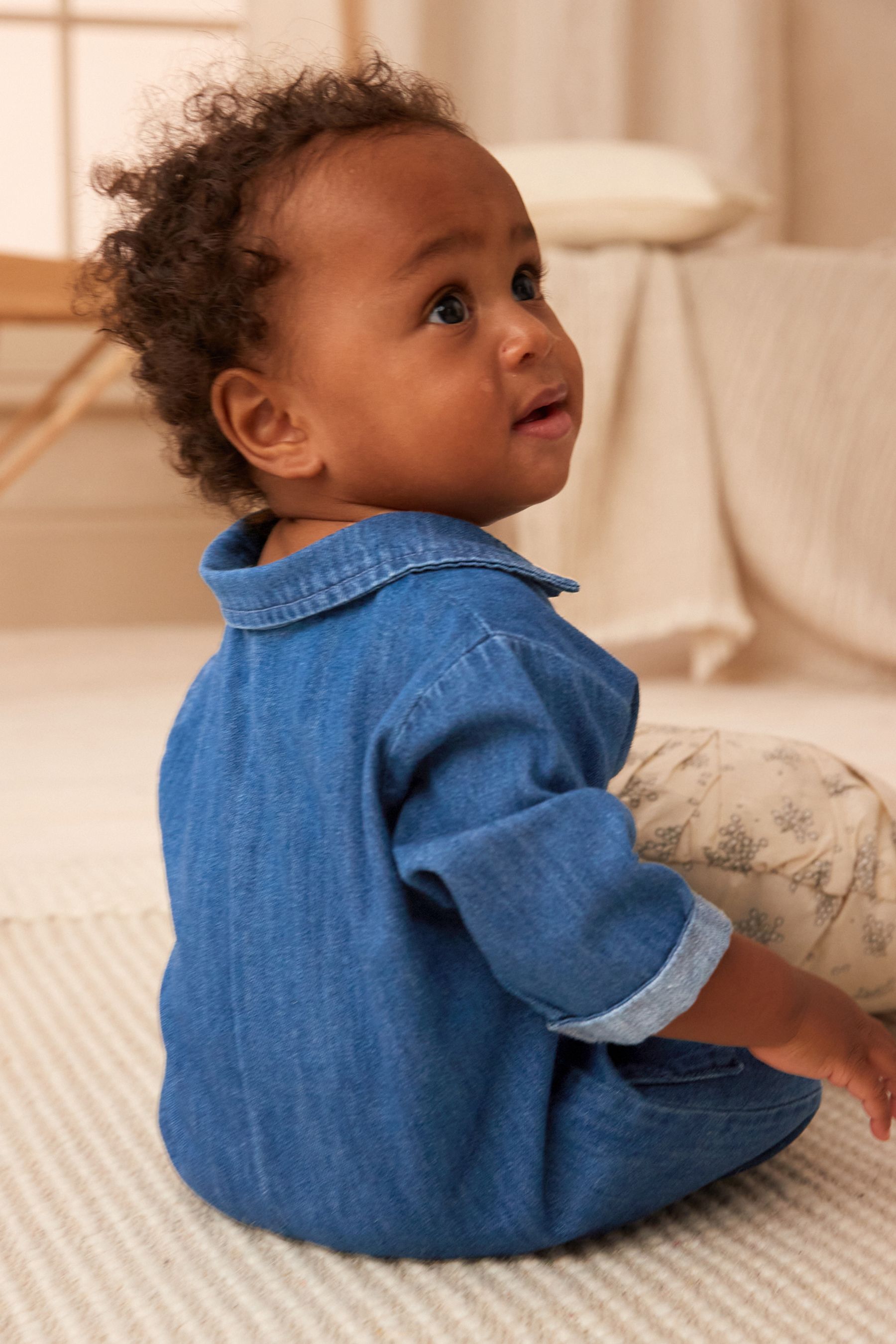 Denim baby romper shop