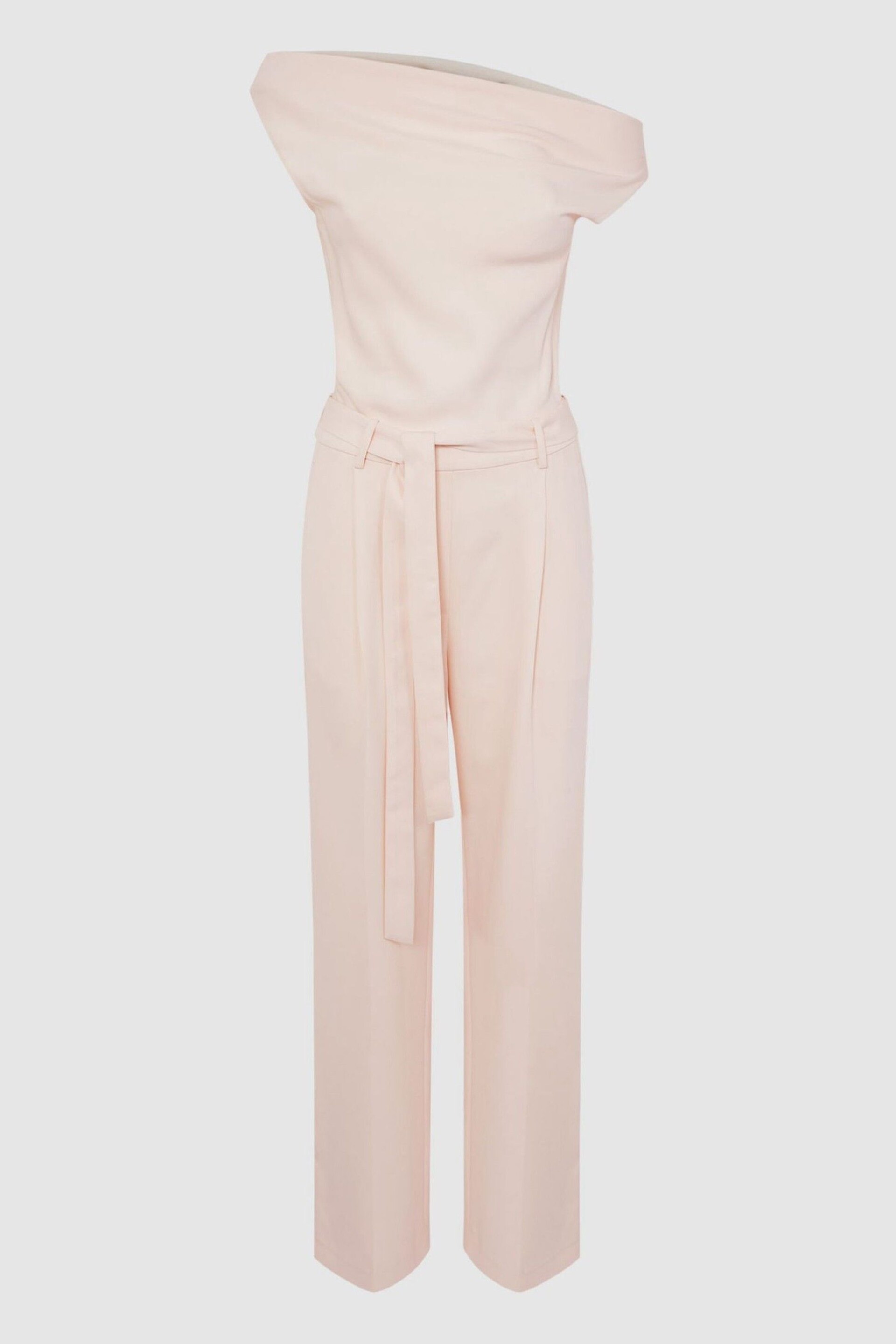 Reiss Nude Maple Petite Off-The-Shoulder Jumpsuit - Image 2 of 6