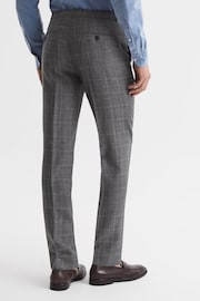 Reiss Grey Newbury Slim Fit Checked Trousers - Image 5 of 7