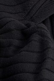 Black Ribbed V-Neck Knit Jumper Dress - Image 6 of 6