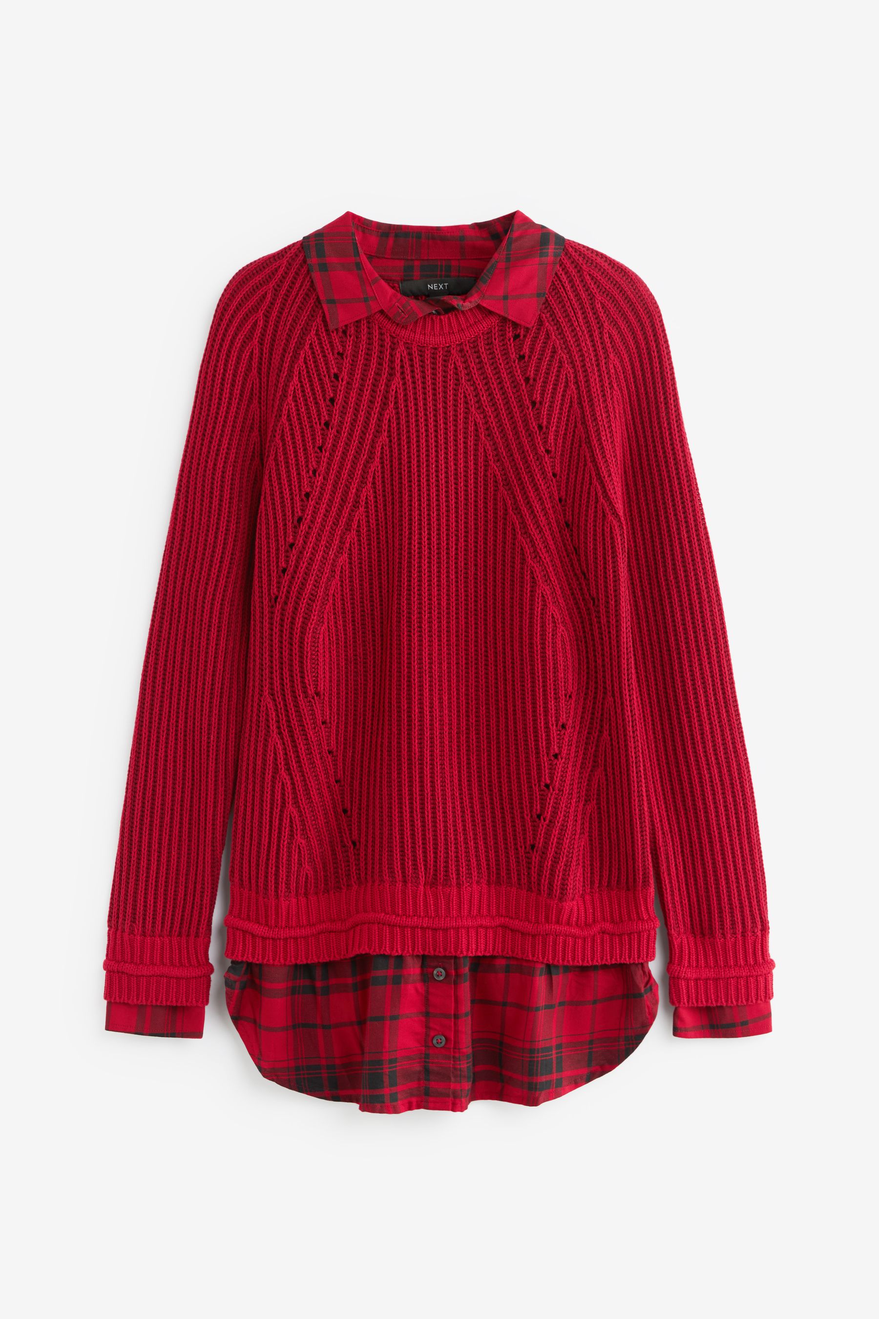 Red checkered jumper sales