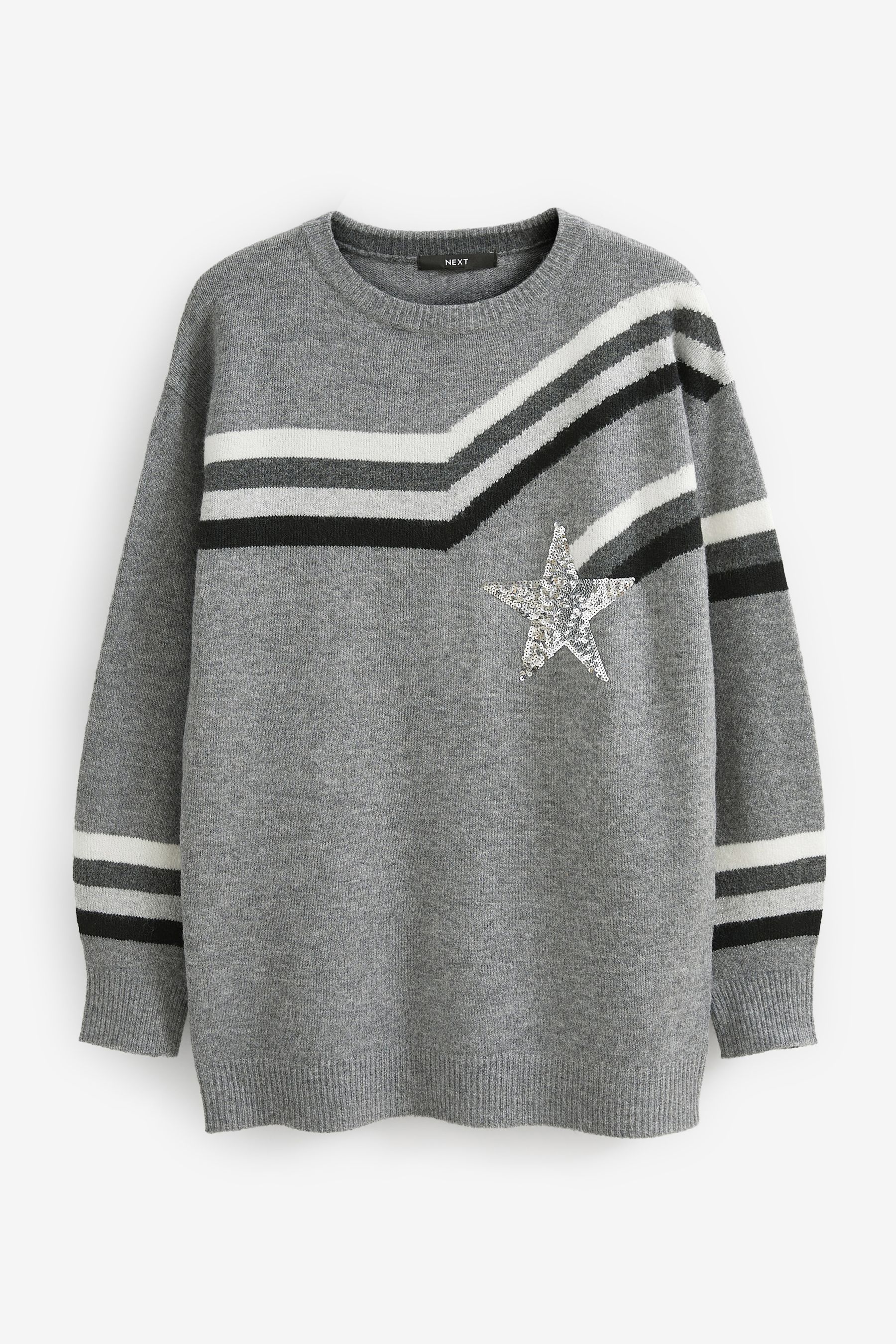 Next grey star jumper outlet