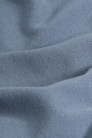 Slate Blue Regular Knitted Long Sleeve Polo Shirt - Image 5 of 5