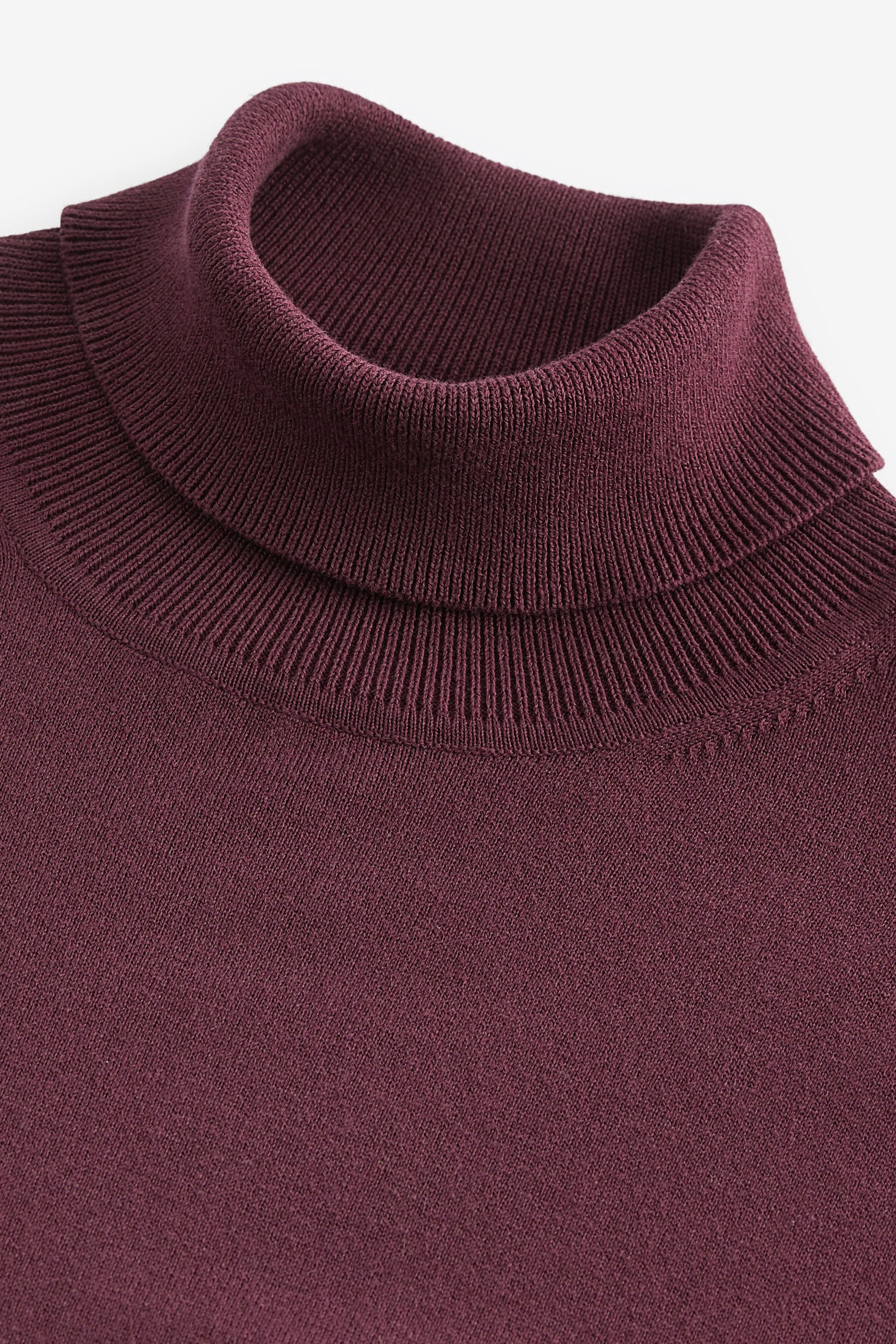 Plum roll neck jumper new arrivals