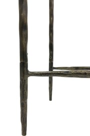 Libra Interiors Bronze Patterdale Small Glass Top Console Table - Image 4 of 4