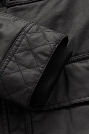 Black Coated Biker Jacket - Image 5 of 11