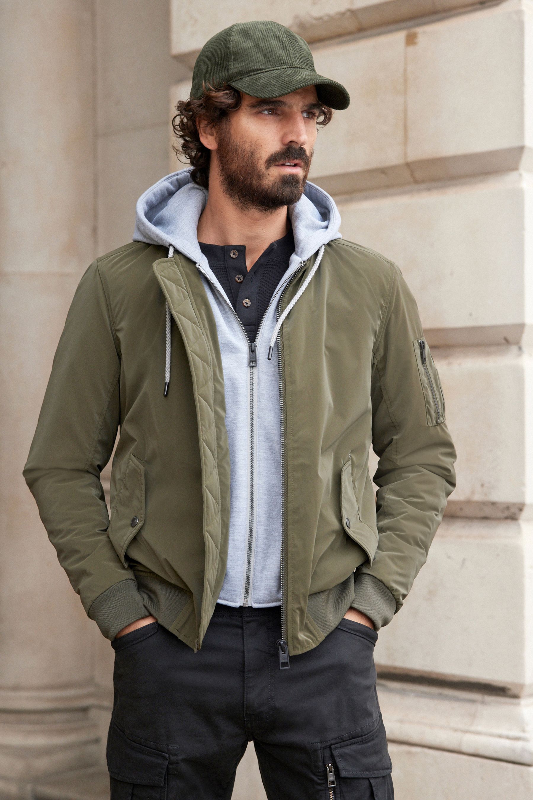 Khaki green jacket outlet
